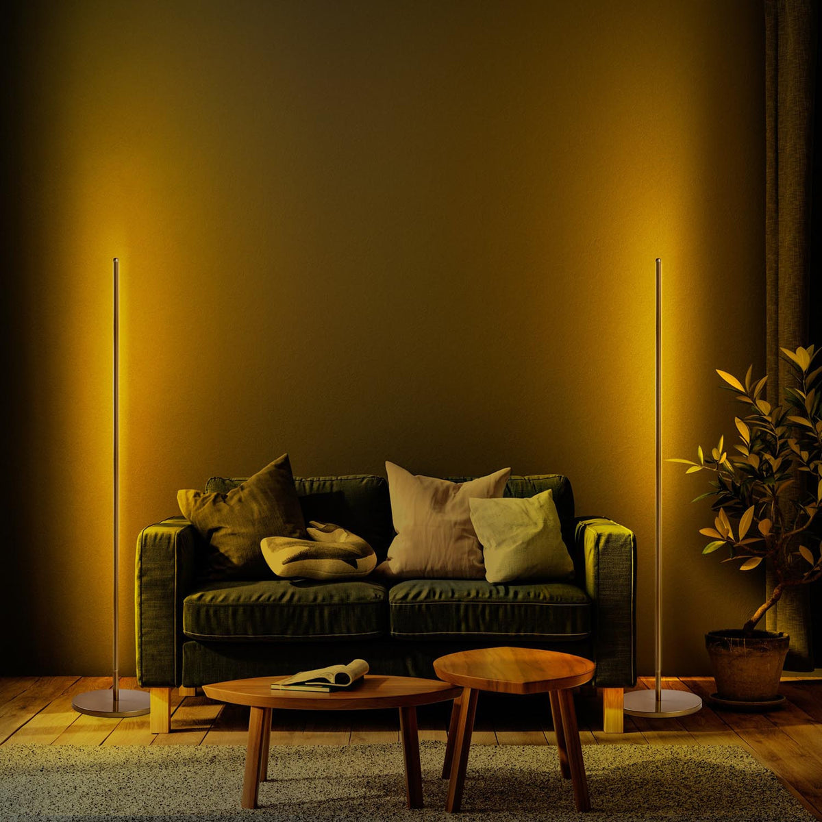 Only Stehleuchte - Gold in Gold präsentiert im Onlineshop von KAQTU Design AG. Stehleuchte ist von Opviq