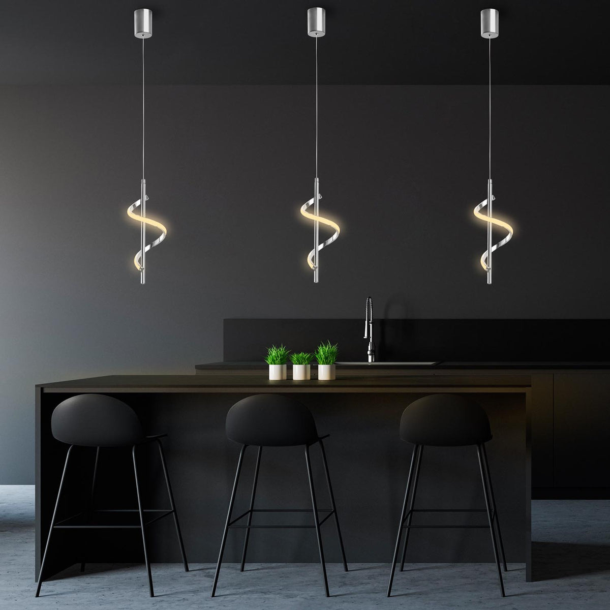 Lıkma Pendellampe - Chrome in Chrome präsentiert im Onlineshop von KAQTU Design AG. Pendelleuchte ist von Opviq