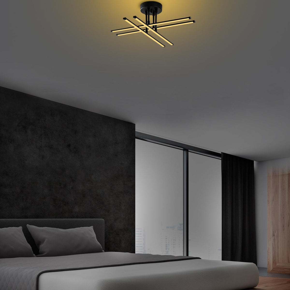 Exhaust Deckenleuchte - Schwarz in Schwarz präsentiert im Onlineshop von KAQTU Design AG. Deckenleuchte ist von Opviq