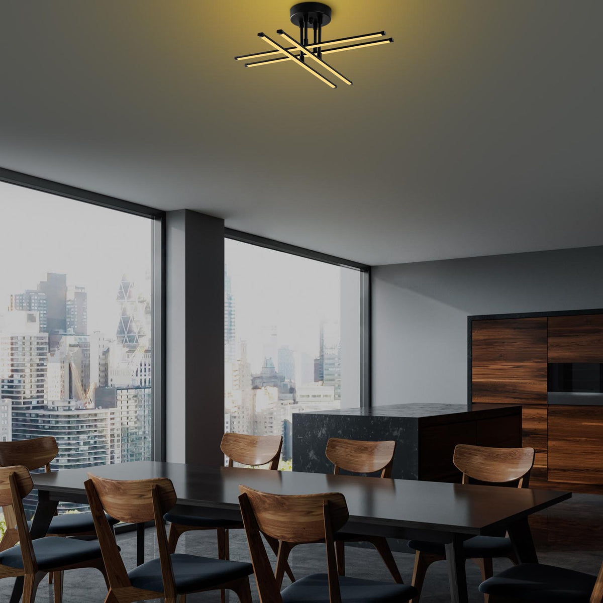Exhaust Deckenleuchte - Schwarz in Schwarz präsentiert im Onlineshop von KAQTU Design AG. Deckenleuchte ist von Opviq