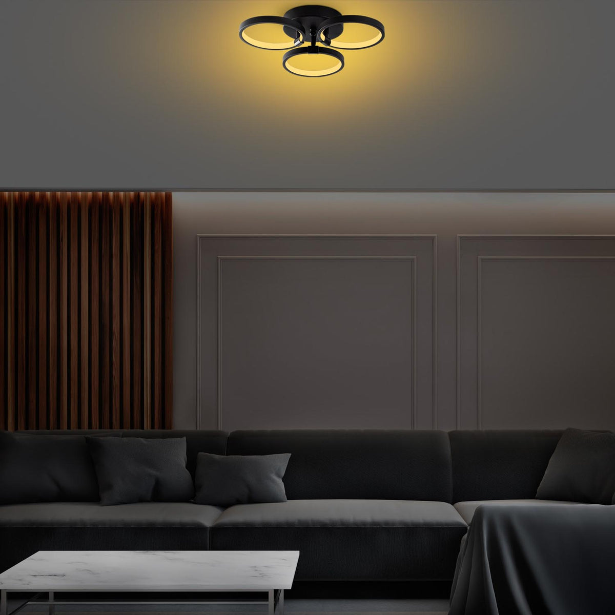Halka Deckenleuchte - Schwarz in Schwarz präsentiert im Onlineshop von KAQTU Design AG. Deckenleuchte ist von Opviq