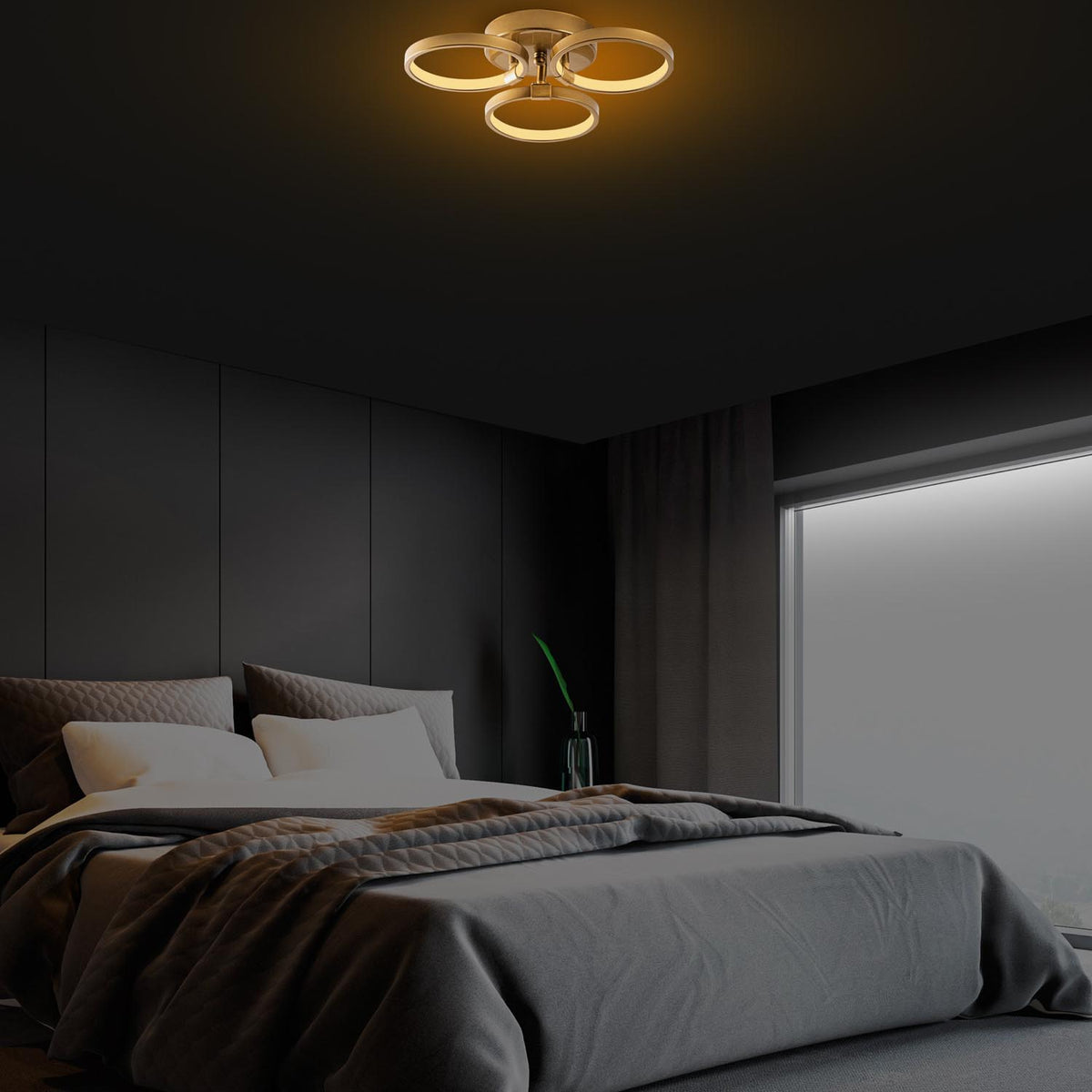 Halka Deckenleuchte - Gold in Gold präsentiert im Onlineshop von KAQTU Design AG. Deckenleuchte ist von Opviq