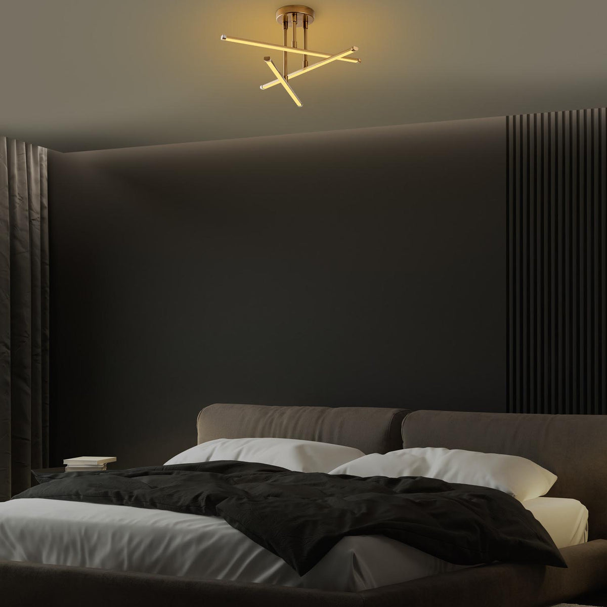 Ledflower Deckenleuchte - Gold in Gold präsentiert im Onlineshop von KAQTU Design AG. Deckenleuchte ist von Opviq