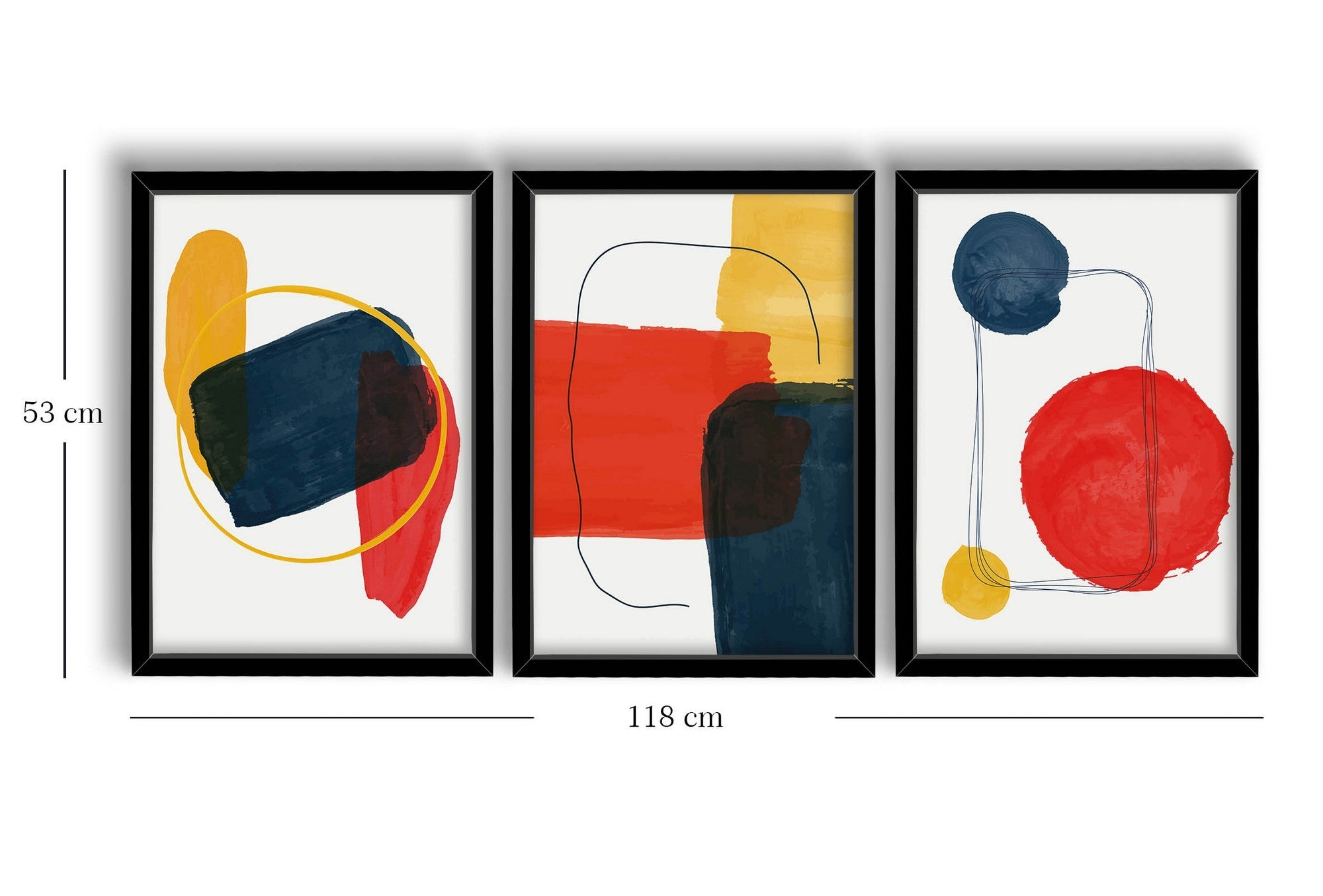 Bringen Sie mit dem 3P3853NISCT Bild von Wallity in lebendigen Farben wie Rot, Senf, Marineblau und Weiß frischen Schwung in Ihr Zuhause. Perfekt für stilvolle Akzente!