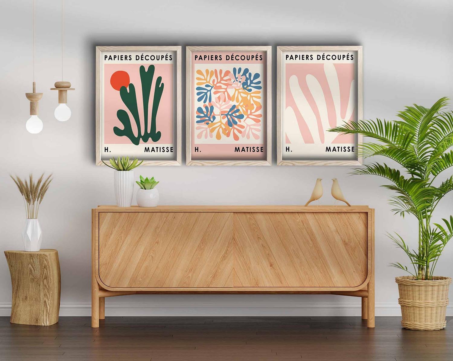 Verleihen Sie Ihrem Zuhause mit dem mehrfarbigen 3-teiligen MDF-Gemälde von Wallity einen eleganten Akzent. Ideal für jeden Raum!