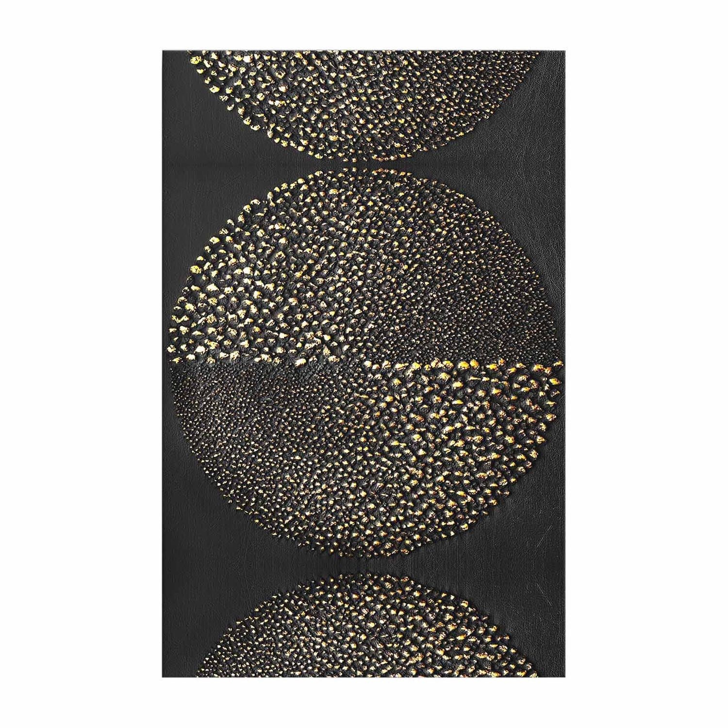 Verleihen Sie Ihrem Zuhause mit dem Leinwandgemälde 4570NISC von Wallity einen Hauch von Luxus. Die harmonische Farbkomposition aus Gold, Weiß und Schwarz sorgt für zeitlose Eleganz.