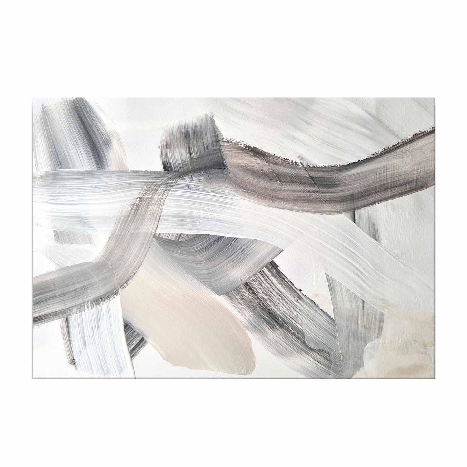 Entdecken Sie das Leinwandbild 70100NISC von Wallity – ein elegantes Kunstwerk in Beige, Weiß und Schwarz, das jeden Raum stilvoll aufwertet.