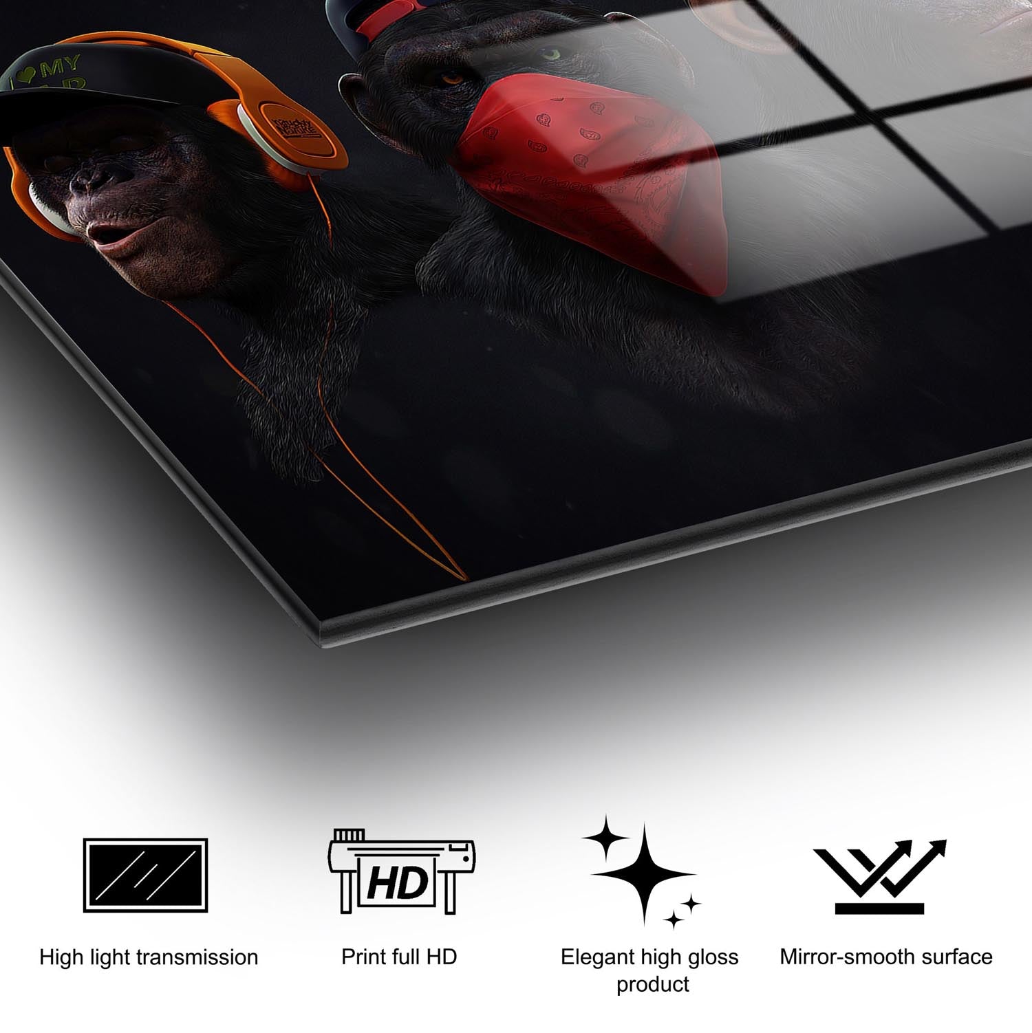 Verleihen Sie Ihrem Raum mit dem mehrfarbigen UV Bild von Wallity einen Hauch von Kunst und Stil. Ein faszinierendes Highlight für jedes Zuhause!