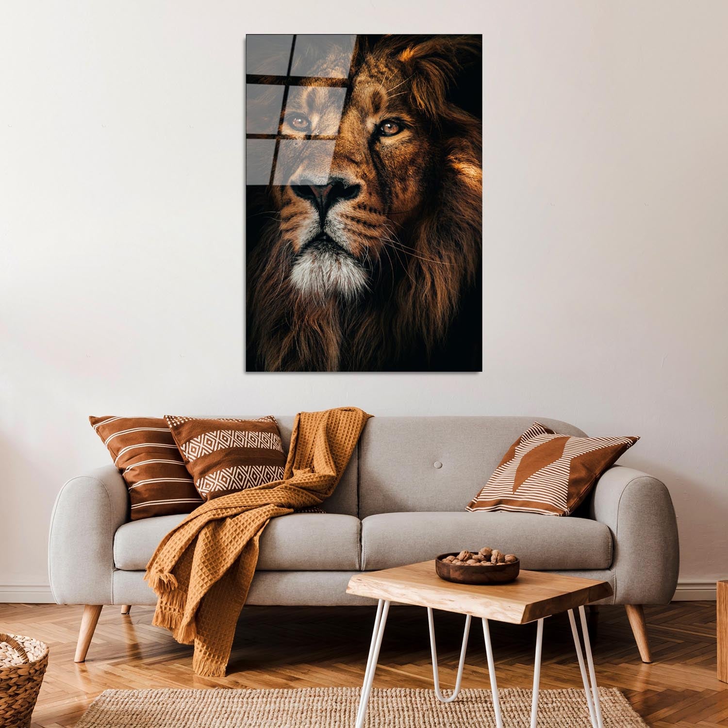 Entdecken Sie das UV-Bild von Wallity: Ein faszinierendes, mehrfarbiges Kunstwerk aus gehärtetem Glas, das jeden Raum stilvoll aufwertet.