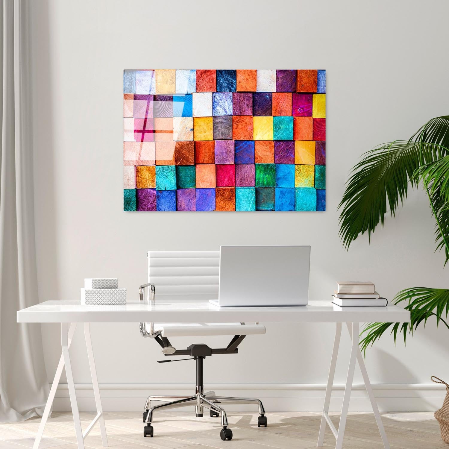 Verleihen Sie Ihrem Zuhause mit dem UV-Bild von Wallity einen Hauch von Eleganz. Dieses 70 x 100 cm große Kunstwerk aus gehärtetem Glas begeistert mit lebendigen Farben und außergewöhnlicher Haltbarkeit.