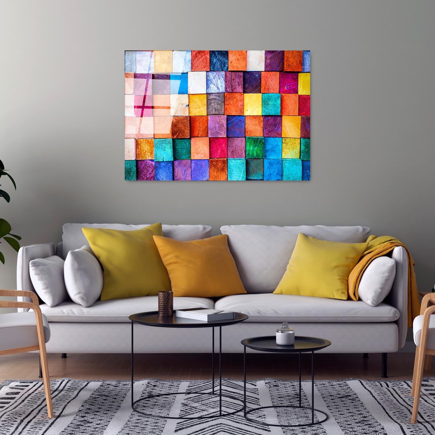 Entdecken Sie das UV-Bild von Wallity: Ein faszinierendes 70 x 100 cm großes Kunstwerk aus gehärtetem Glas, das jeden Raum mit lebendigen Farben und zeitloser Eleganz bereichert.