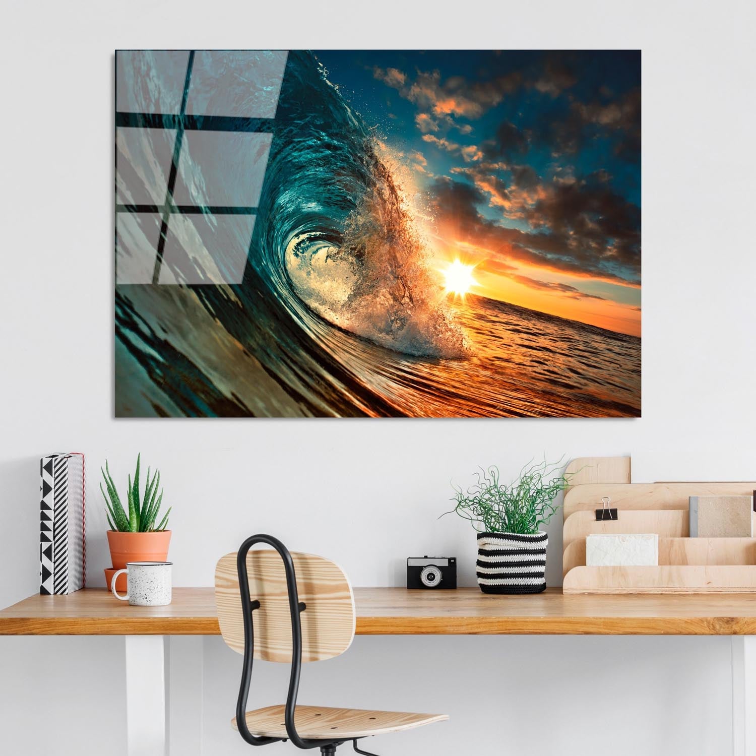 Verleihen Sie Ihrem Zuhause mit dem mehrfarbigen UV-Bild von Wallity einen Hauch von Eleganz. Dieses gehärtete Glasgemälde ist ein echter Blickfang!