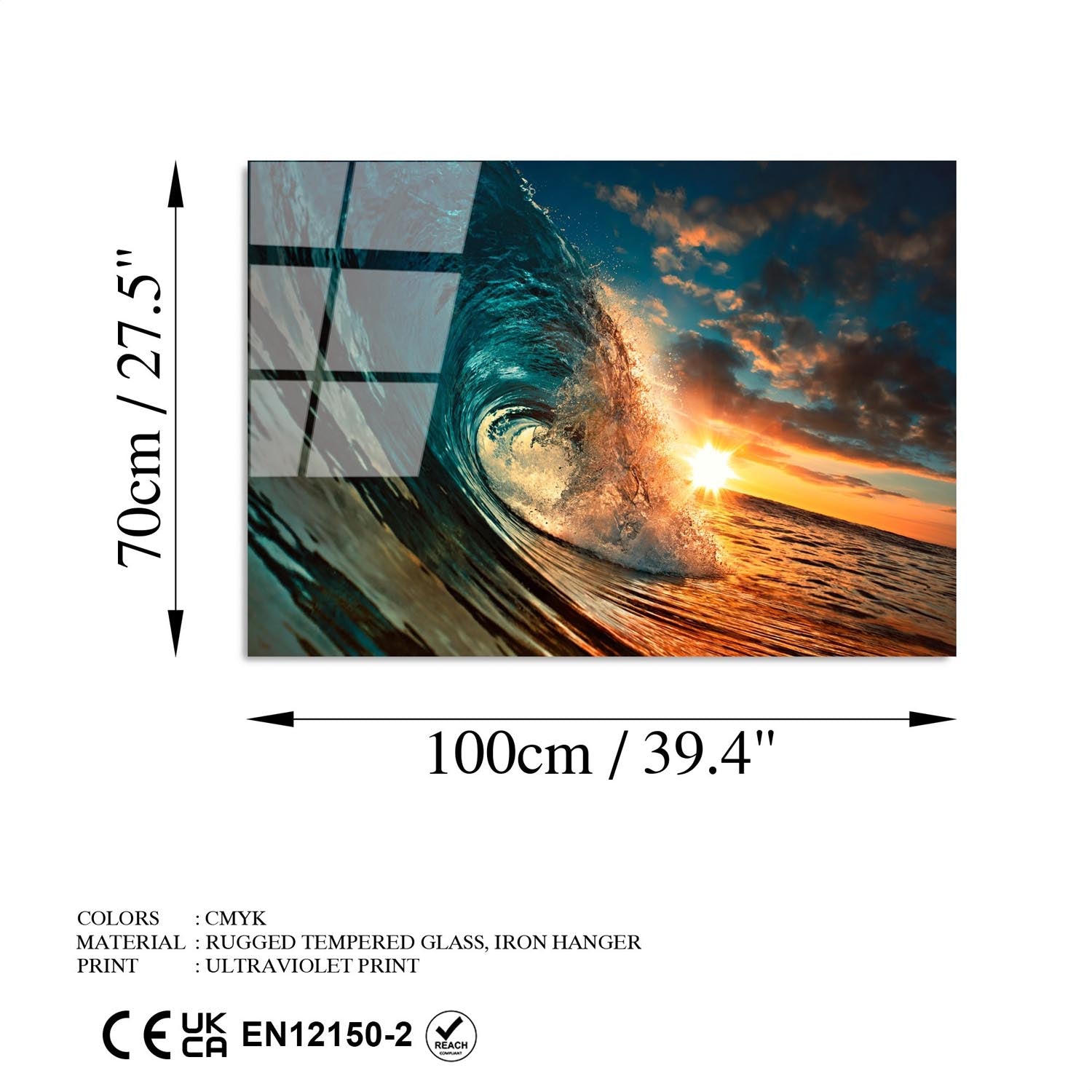 Bringen Sie Farbe und Stil in Ihr Zuhause mit dem mehrfarbigen UV-Bild von Wallity. Dieses elegante Glasgemälde ist nicht nur langlebig, sondern auch ein emotionales Highlight für jeden Raum.