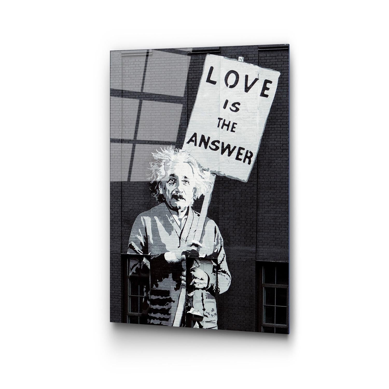 Entdecken Sie das mehrfarbige UV-Bild von Wallity, das Banksys fesselnde Kunst in Ihr Zuhause bringt. Hochwertig und langlebig!