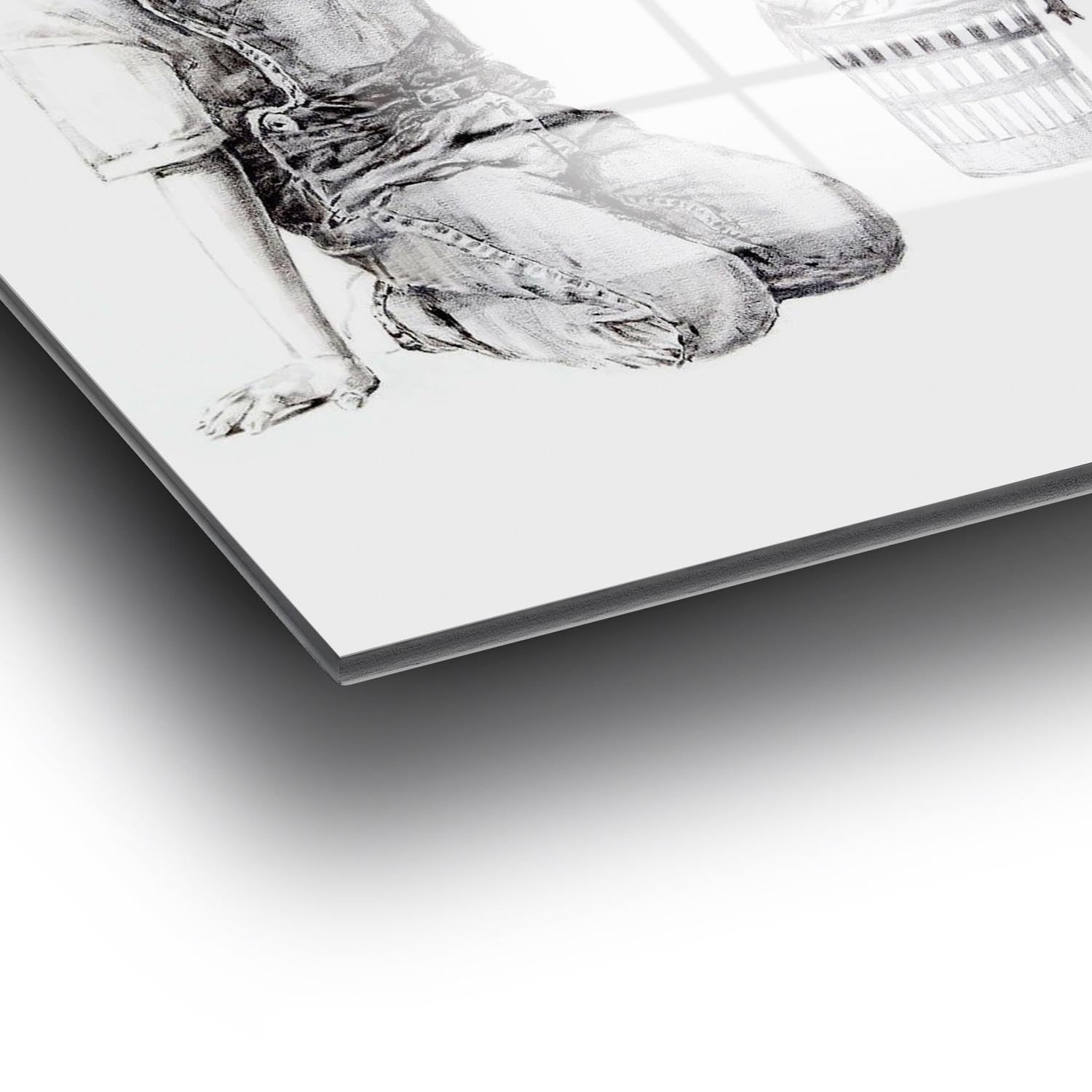 Verleihen Sie Ihrem Raum mit dem mehrfarbigen UV-Bild von Wallity einen Hauch von Banksys fesselnder Kunst und inspirieren Sie Ihre Gäste.