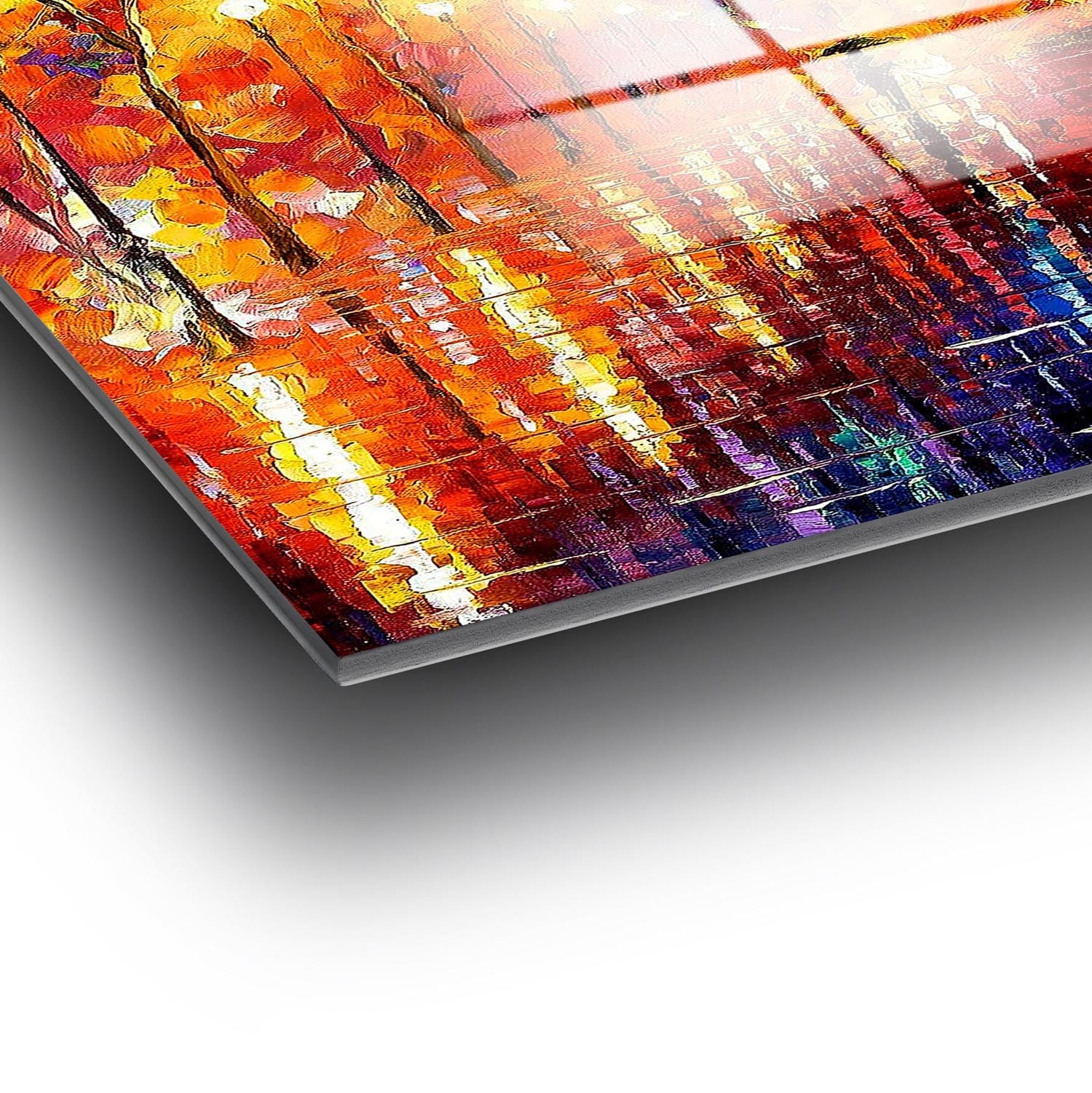 Erleben Sie die Magie des UV-416 von Wallity: Ein atemberaubendes, mehrfarbiges Kunstwerk aus robustem, gehärtetem Glas, das jeden Raum verwandelt.