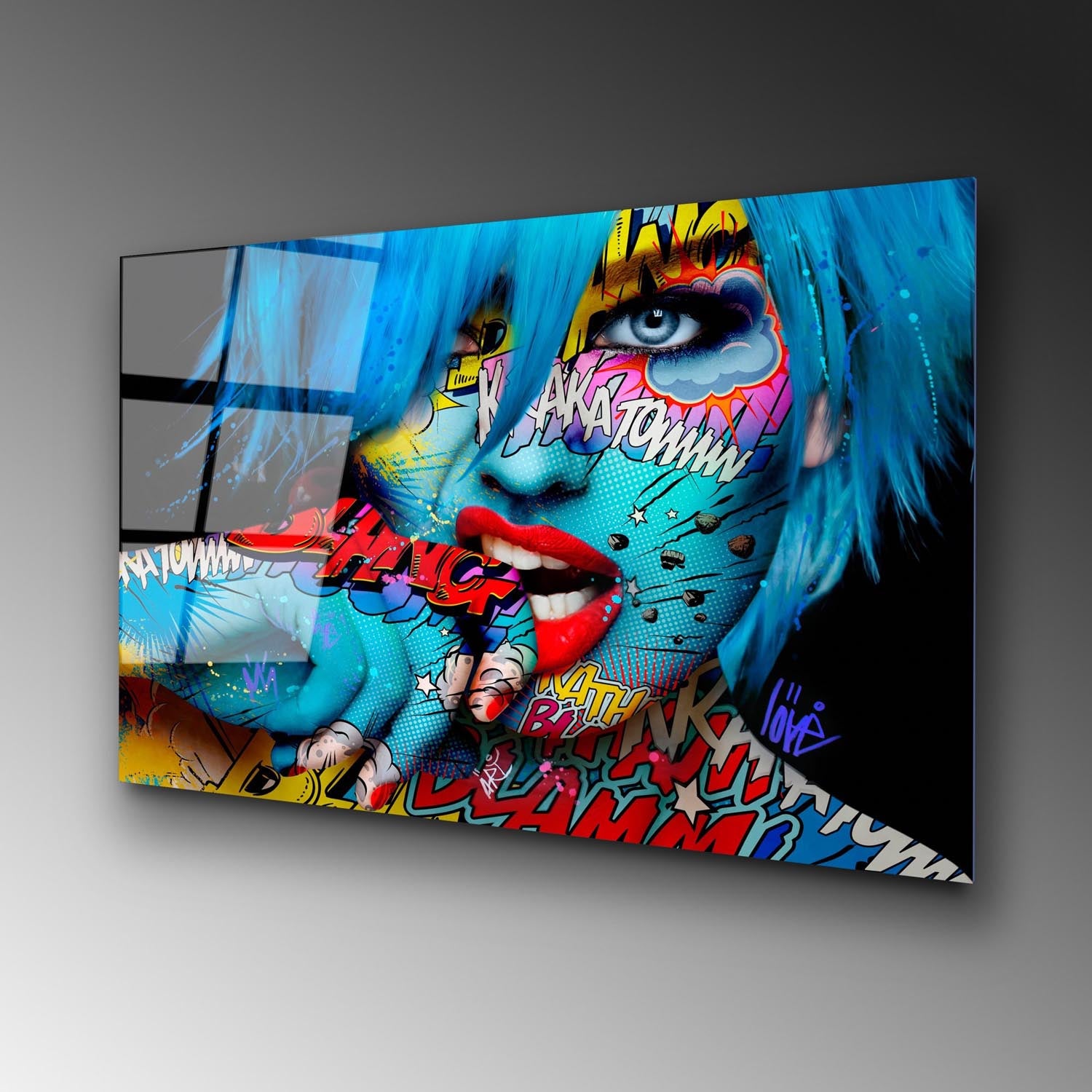 Entdecken Sie das UV-713 von Wallity: Ein faszinierendes Sicherheitsglasgemälde, das mit lebendigen Farben und exquisitem Design jeden Raum verwandelt!