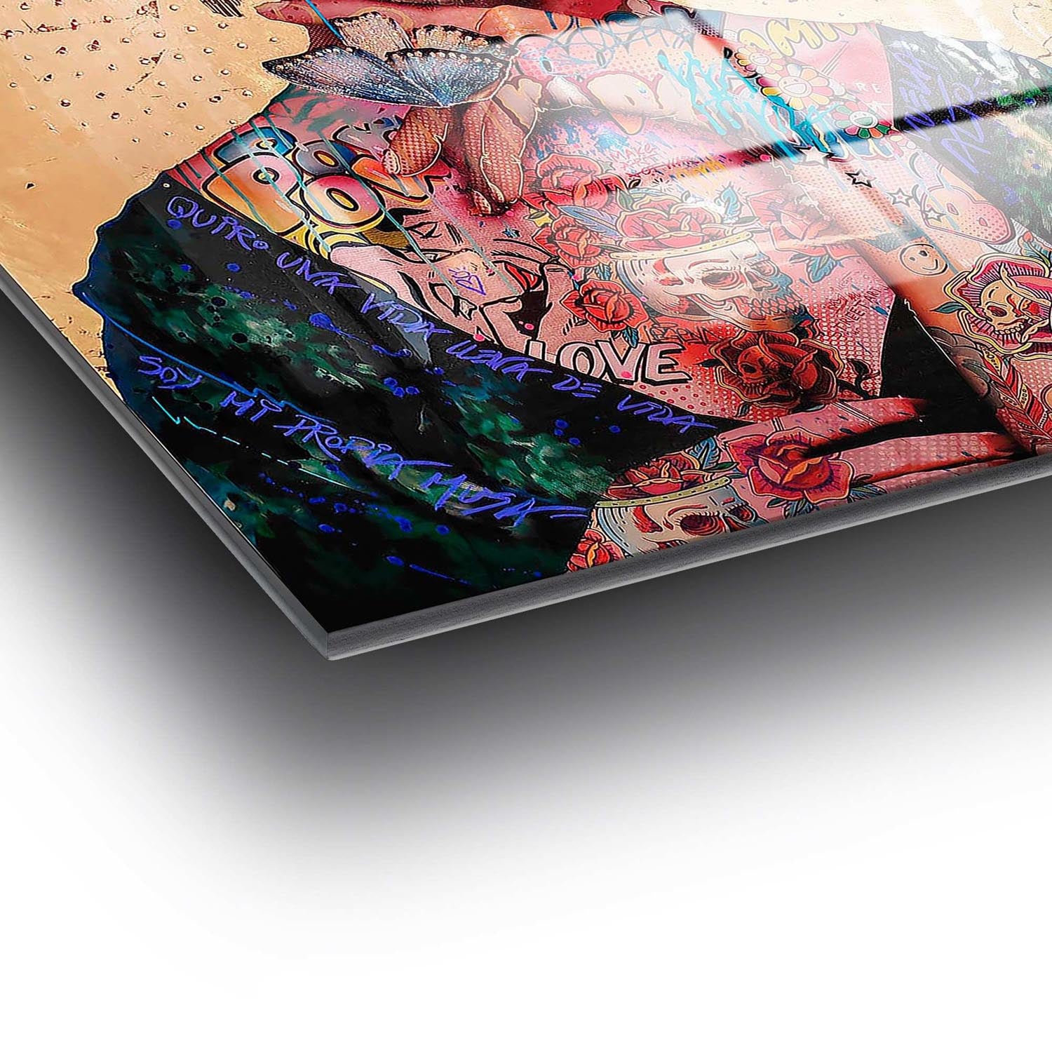 Verleihen Sie Ihrem Raum mit dem mehrfarbigen UV-Bild von Wallity einen Hauch von Eleganz! Dieses hochwertige Hartglasgemälde ist der perfekte Blickfang für jedes Zuhause.