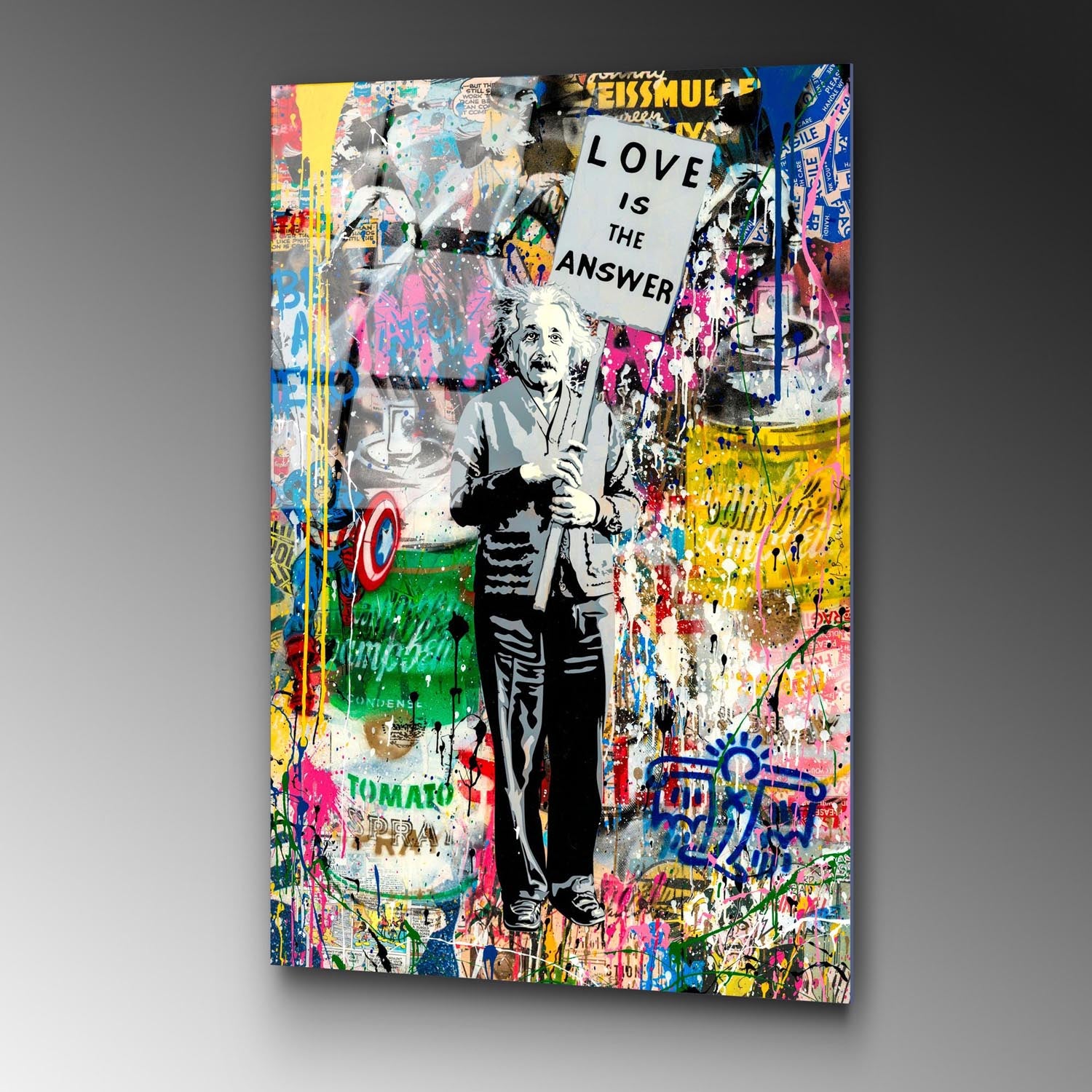 Entdecken Sie das mehrfarbige UV-Bild von Wallity! Dieses 70 x 100 cm große Kunstwerk aus gehärtetem Glas bringt Stil und Qualität in jeden Raum.