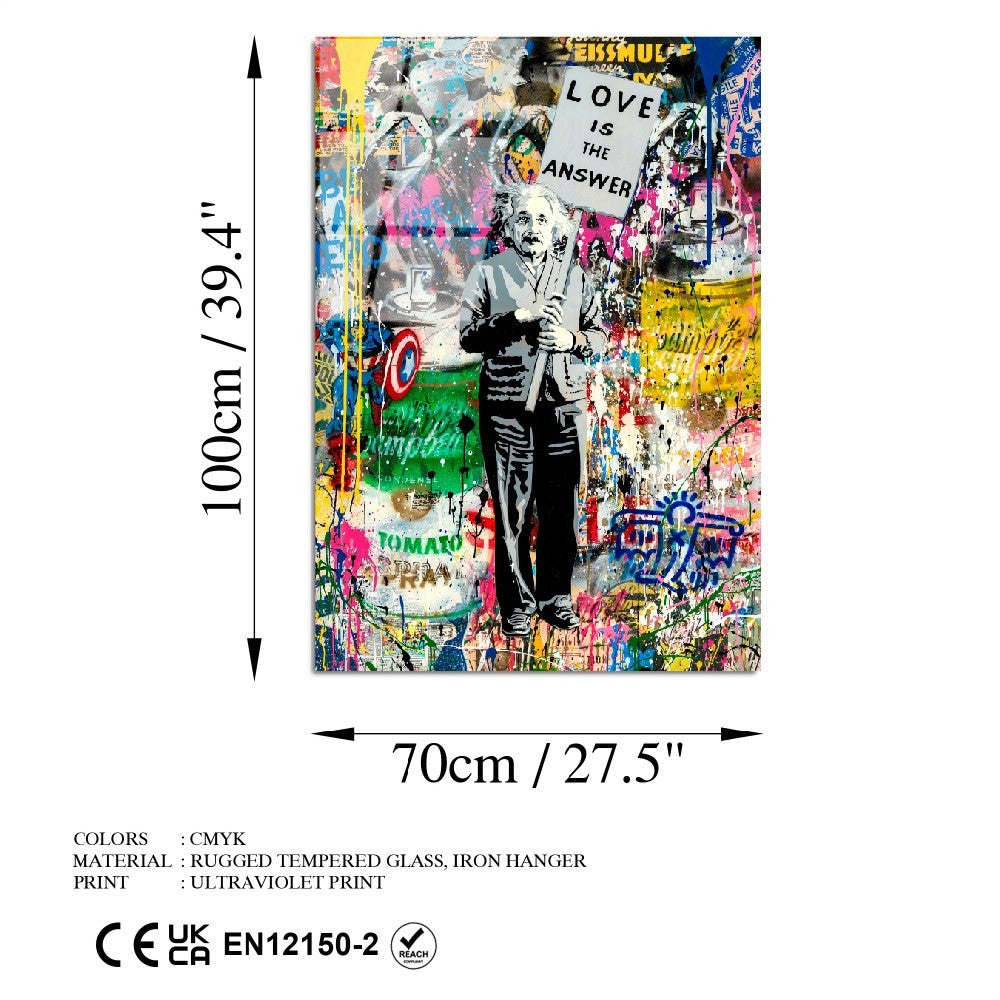 Entdecken Sie das mehrfarbige UV-Bild von Wallity! Dieses 70 x 100 cm große, langlebige Kunstwerk aus gehärtetem Glas verwandelt jeden Raum in eine stilvolle Oase.