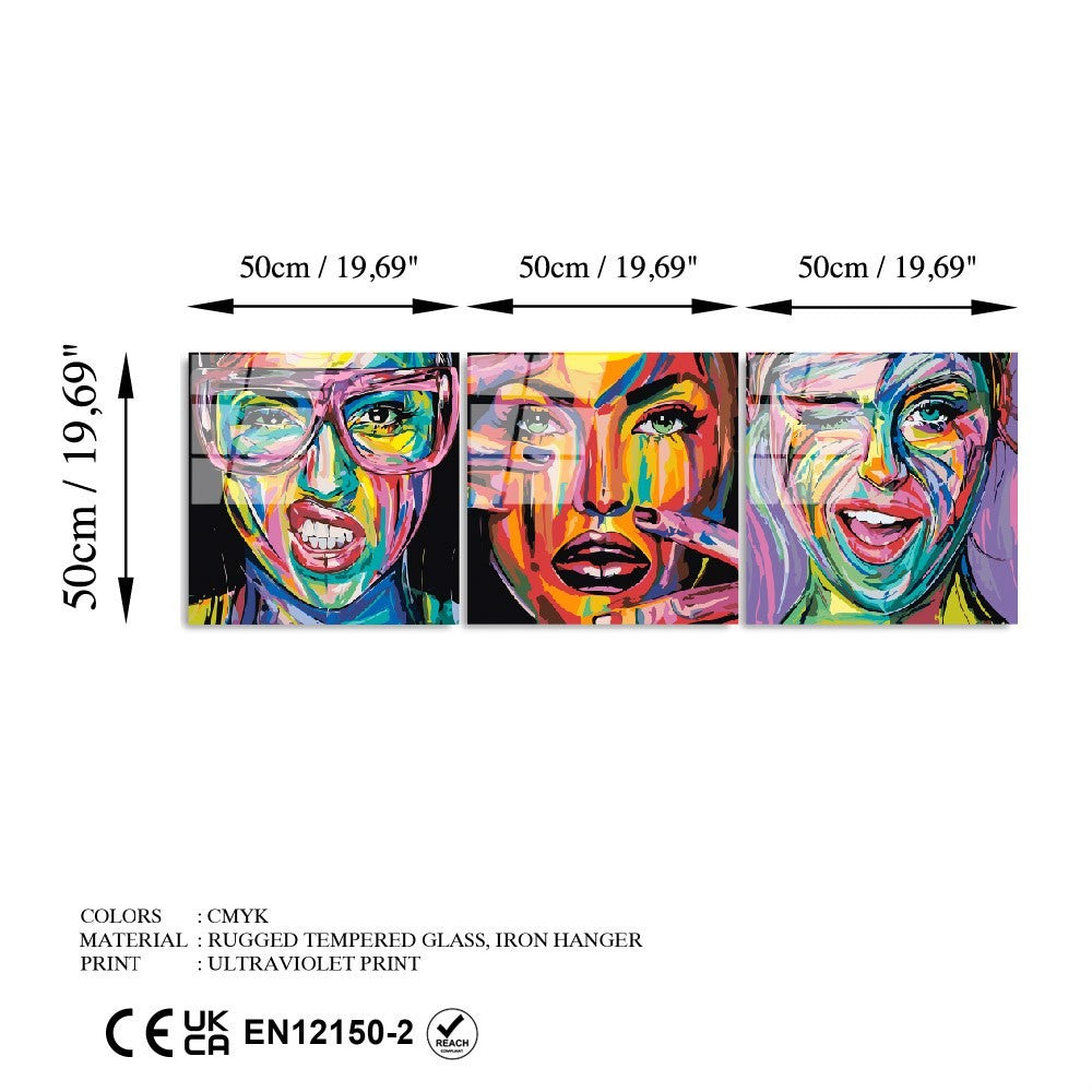 Entdecken Sie das mehrfarbige UV-Bild von Wallity – ein elegantes Kunstwerk aus robustem gehärtetem Glas, das mit lebendigen Farben jeden Raum verzaubert.