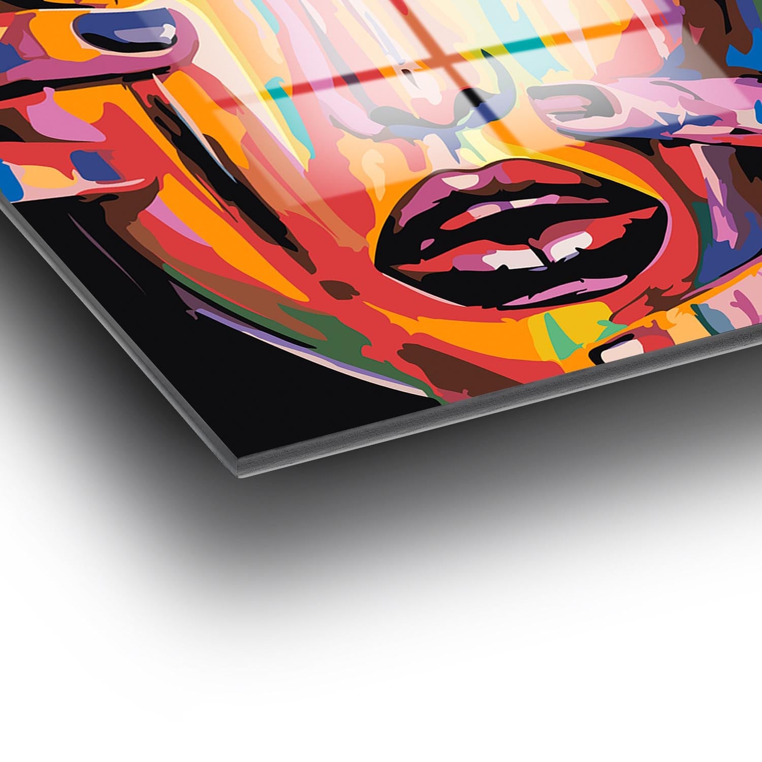 Verleihen Sie Ihrem Zuhause mit dem mehrfarbigen UV-Bild von Wallity einen Hauch von Eleganz. Dieses langlebige Kunstwerk aus gehärtetem Glas begeistert mit strahlenden Farben und zeitloser Schönheit.