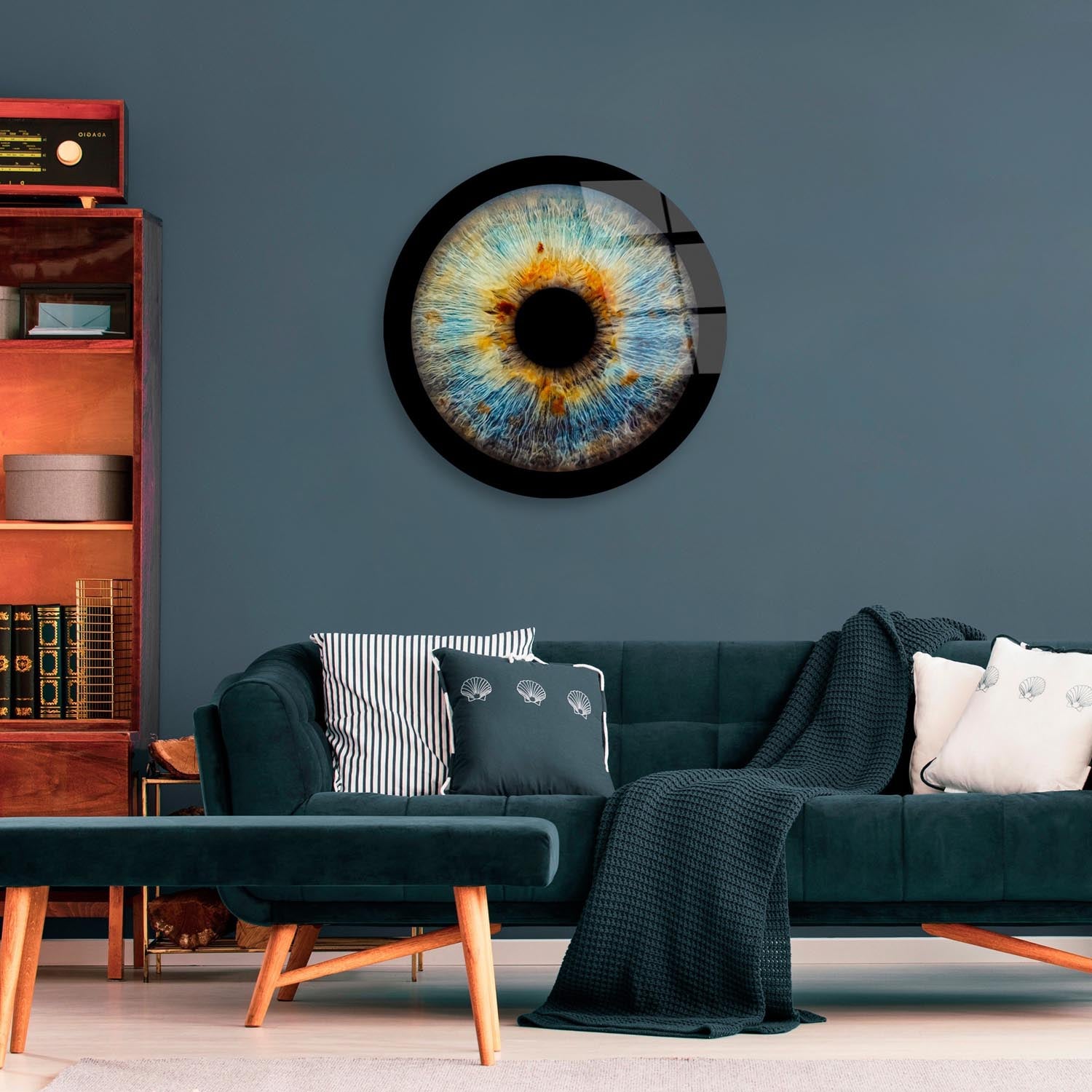 Entdecken Sie die lebendige Schönheit des mehrfarbigen UV-Bildes von Wallity – ein elegantes, bruchsicheres Kunstwerk aus gehärtetem Glas, das jeden Raum verwandelt.