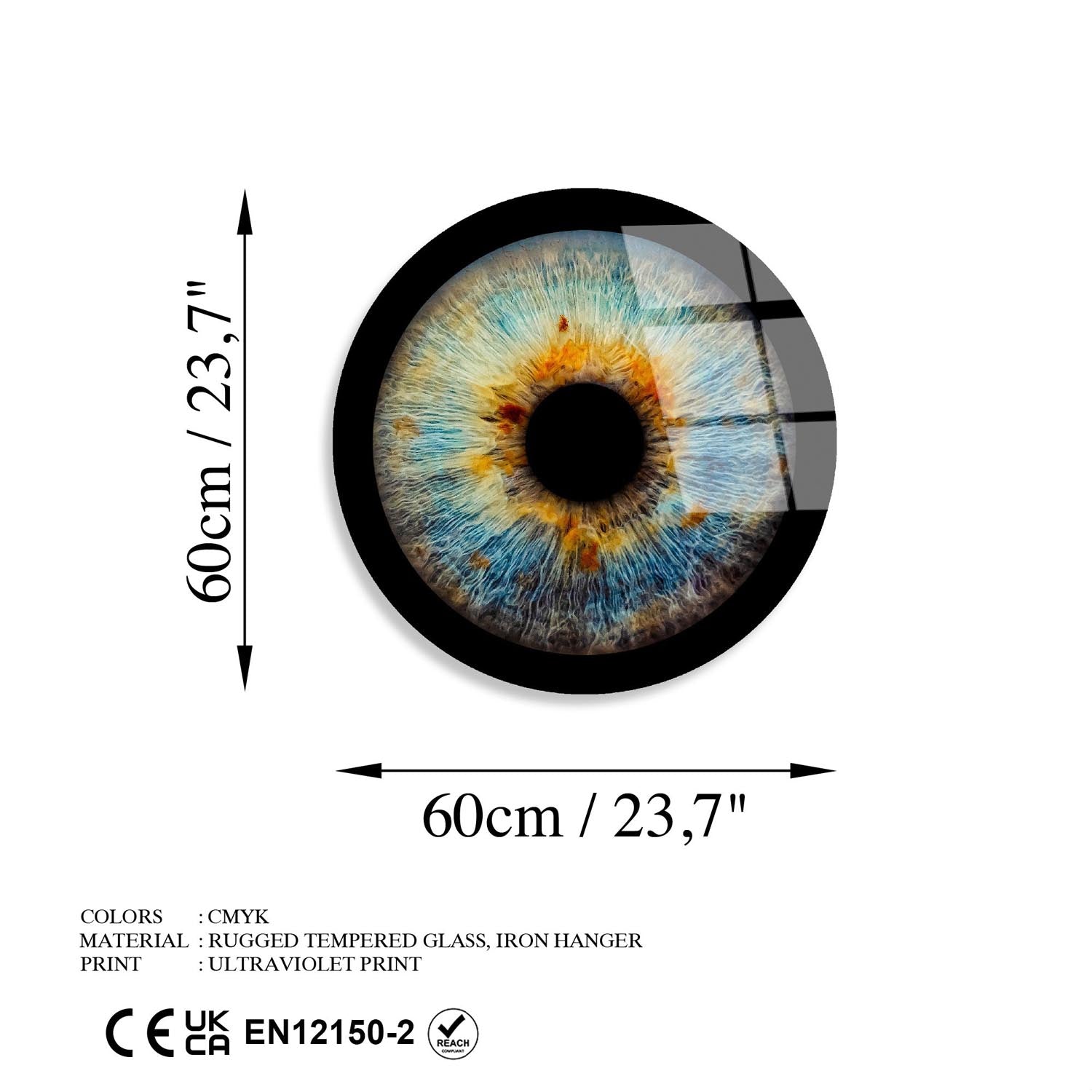 Erleben Sie die faszinierende Farbvielfalt des UV-Bildes von Wallity – ein stilvolles, langlebiges Kunstwerk aus gehärtetem Glas, das Ihr Zuhause bereichert.