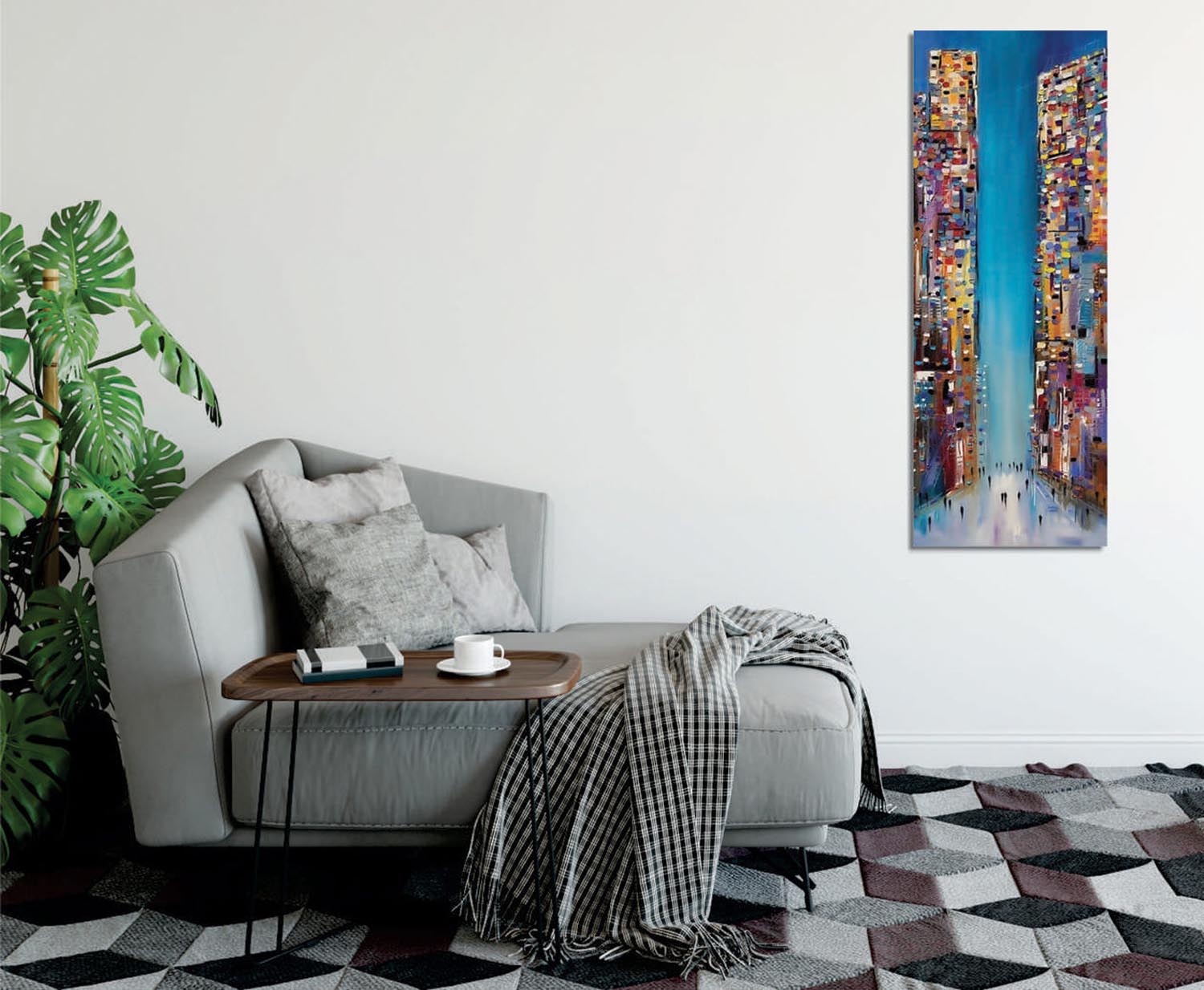 Erleben Sie die geheimnisvolle Anziehungskraft des Leinwandgemäldes PC321 von Wallity. Dieses mehrfarbige Kunstwerk inspiriert und belebt jeden Raum.