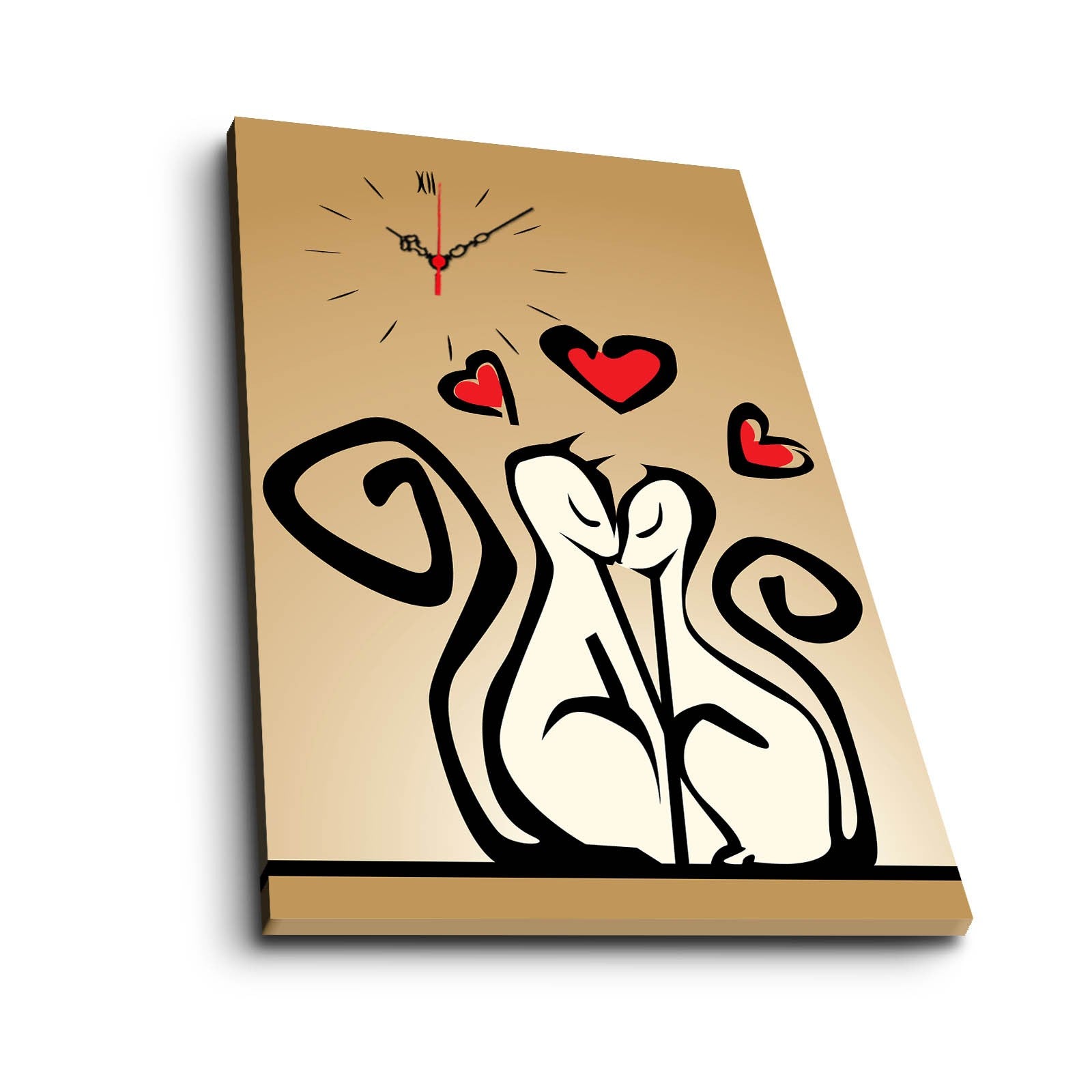 Gestalten Sie Ihr Zuhause mit der 5070CS Wanduhr von Wallity neu. Diese elegante, mehrfarbige Uhr aus hochwertiger Leinwand und Wildleder ist ein echter Blickfang.