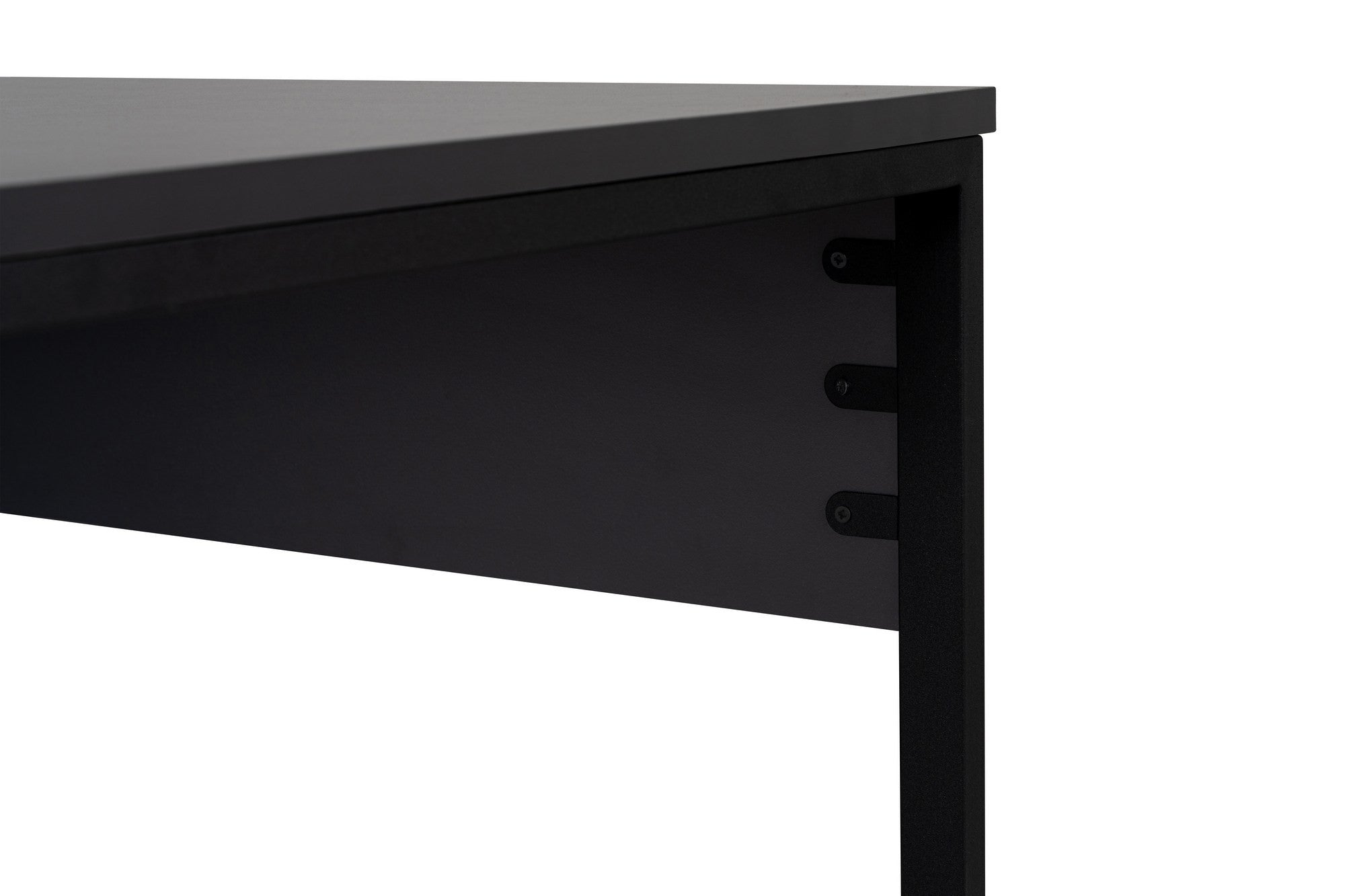 Optimieren Sie Ihren Arbeitsplatz mit dem Twin Study Desk von Nordure in elegantem Anthrazit Schwarz. Stilvolles Design und praktische Stauraumlösungen für Ihr Home Office.