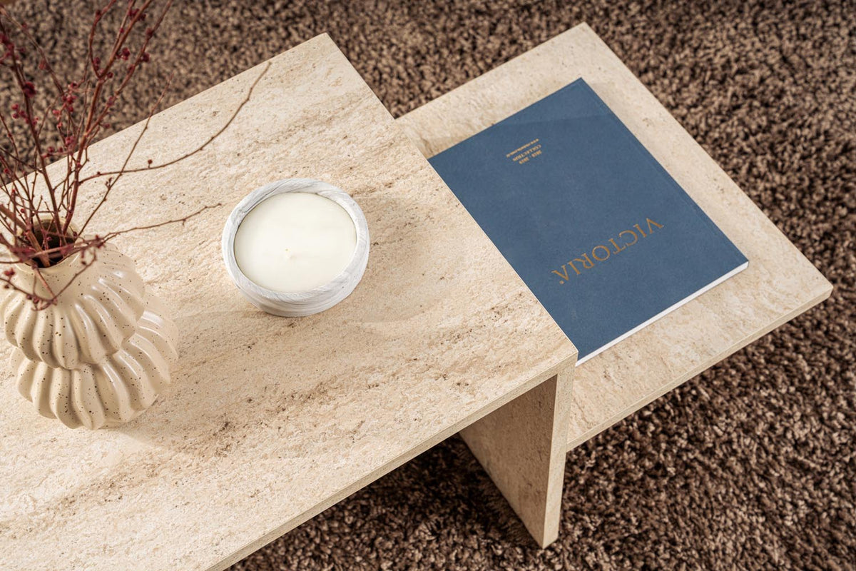 Harmony Sofatisch - Travertin in Travertin präsentiert im Onlineshop von KAQTU Design AG. Couchtisch ist von Nordure