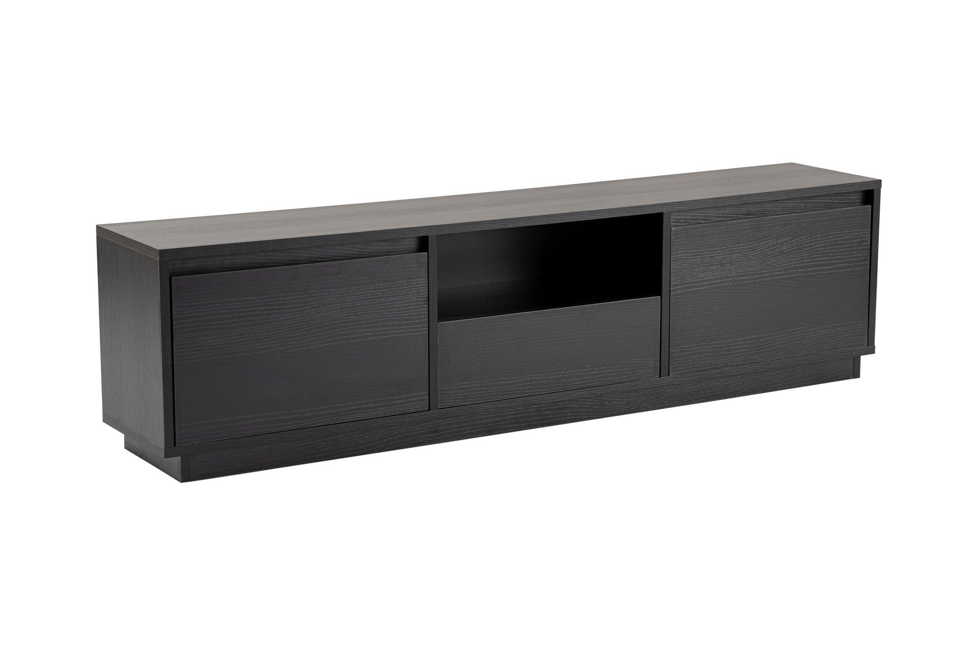 Entdecken Sie das Vanguard Sideboard in Holz Schwarz von Nordure – ein elegantes Möbelstück, das Stil und praktische Nutzung harmonisch verbindet.