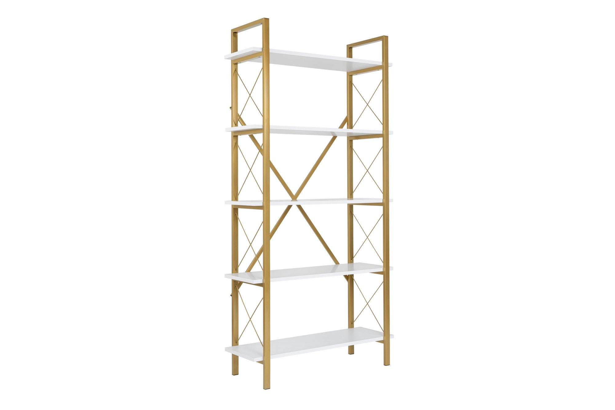 Elysian - White, Gold in Weisses Gold präsentiert im Onlineshop von KAQTU Design AG. Bücherregal ist von Nordure