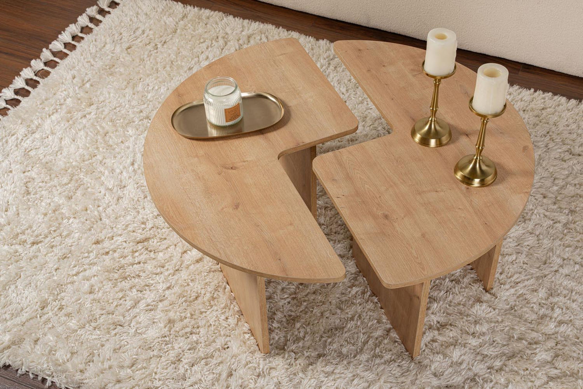 Moira Sofatisch - Eiche in Eiche präsentiert im Onlineshop von KAQTU Design AG. Couchtisch ist von Nordure