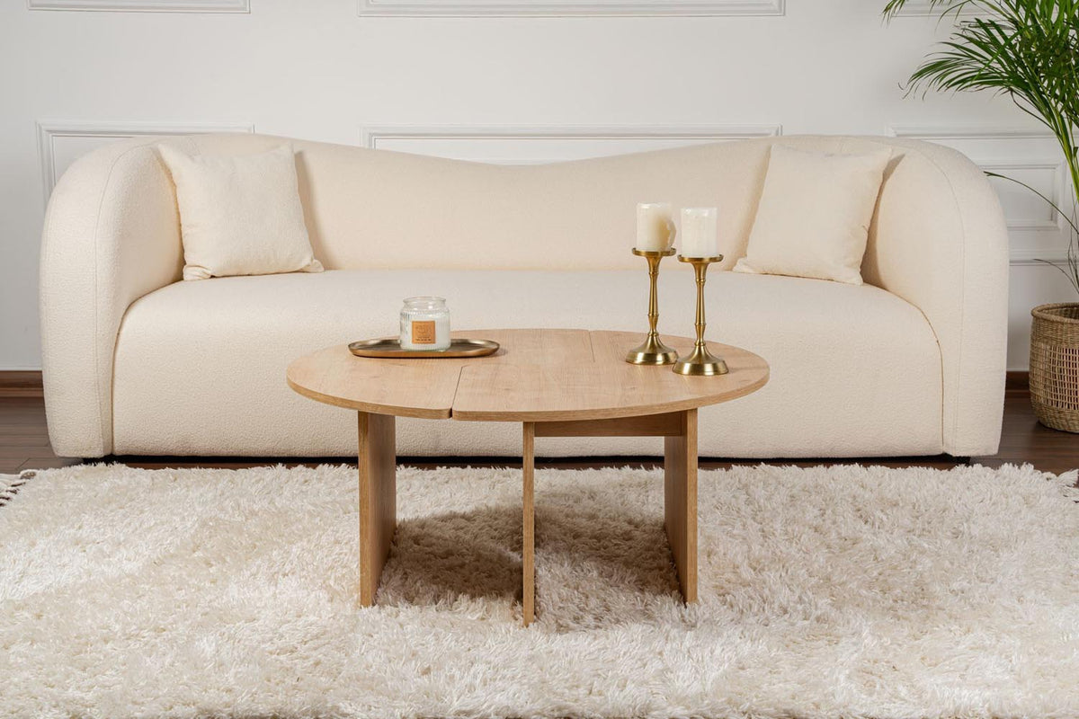 Moira Sofatisch - Eiche in Eiche präsentiert im Onlineshop von KAQTU Design AG. Couchtisch ist von Nordure
