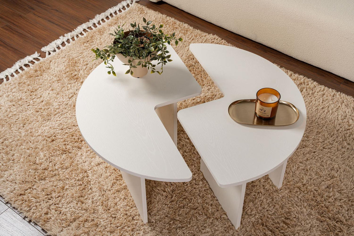 Moira Sofatisch - Holzweiss in Holzweiss präsentiert im Onlineshop von KAQTU Design AG. Couchtisch ist von Nordure