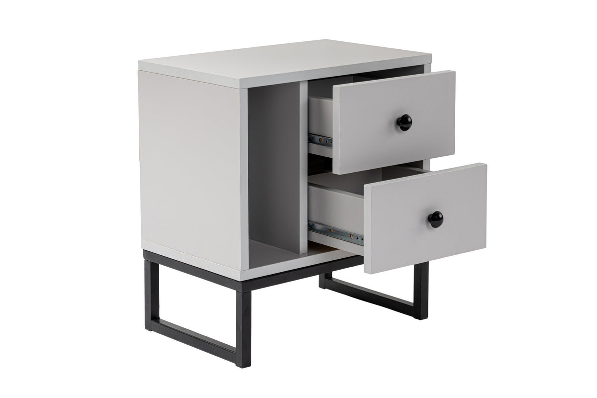 Glimmer Nachttisch - Grau Schwarz in Grau Schwarz präsentiert im Onlineshop von KAQTU Design AG. Nachttisch ist von Nordure