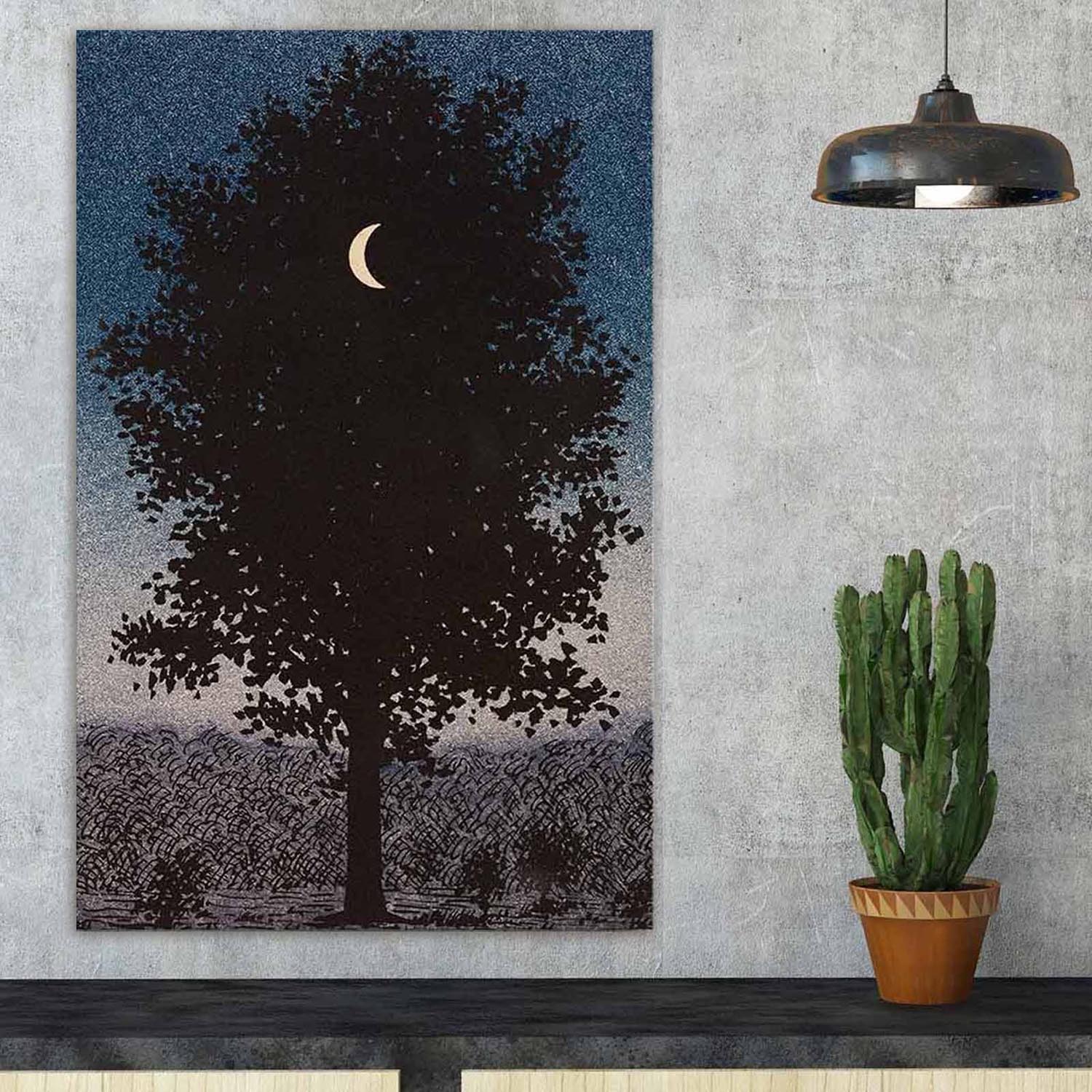 Entdecken Sie das fesselnde Leinwandgemälde von René Magritte – FAMOUSART-039. Verleihen Sie Ihrem Raum mit diesem luxuriösen Kunstwerk von Wallity einen Hauch von Eleganz.