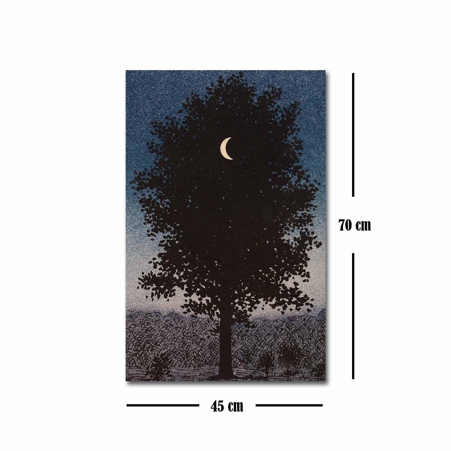 Entdecken Sie die faszinierende Kunst von René Magritte mit dem FAMOUSART-039 Leinwandgemälde von Wallity. Hochwertige Wildleder-Leinwand und eleganter Holzrahmen machen es zum perfekten Blickfang.