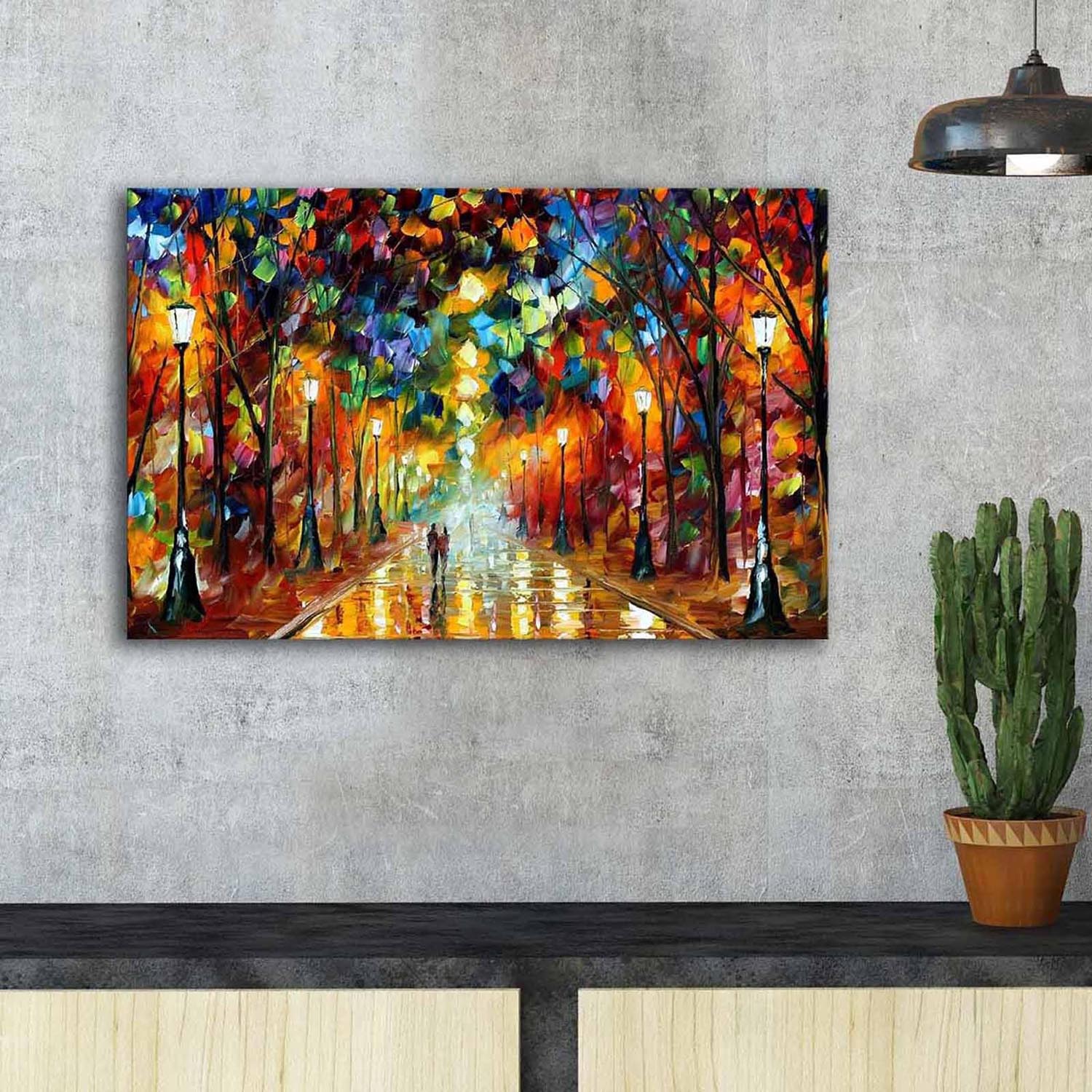 Entdecken Sie das fesselnde Leinwandbild "Abschied von der Wut" von Leonid Afremov. Bringen Sie Farbe und Emotion in Ihr Zuhause!