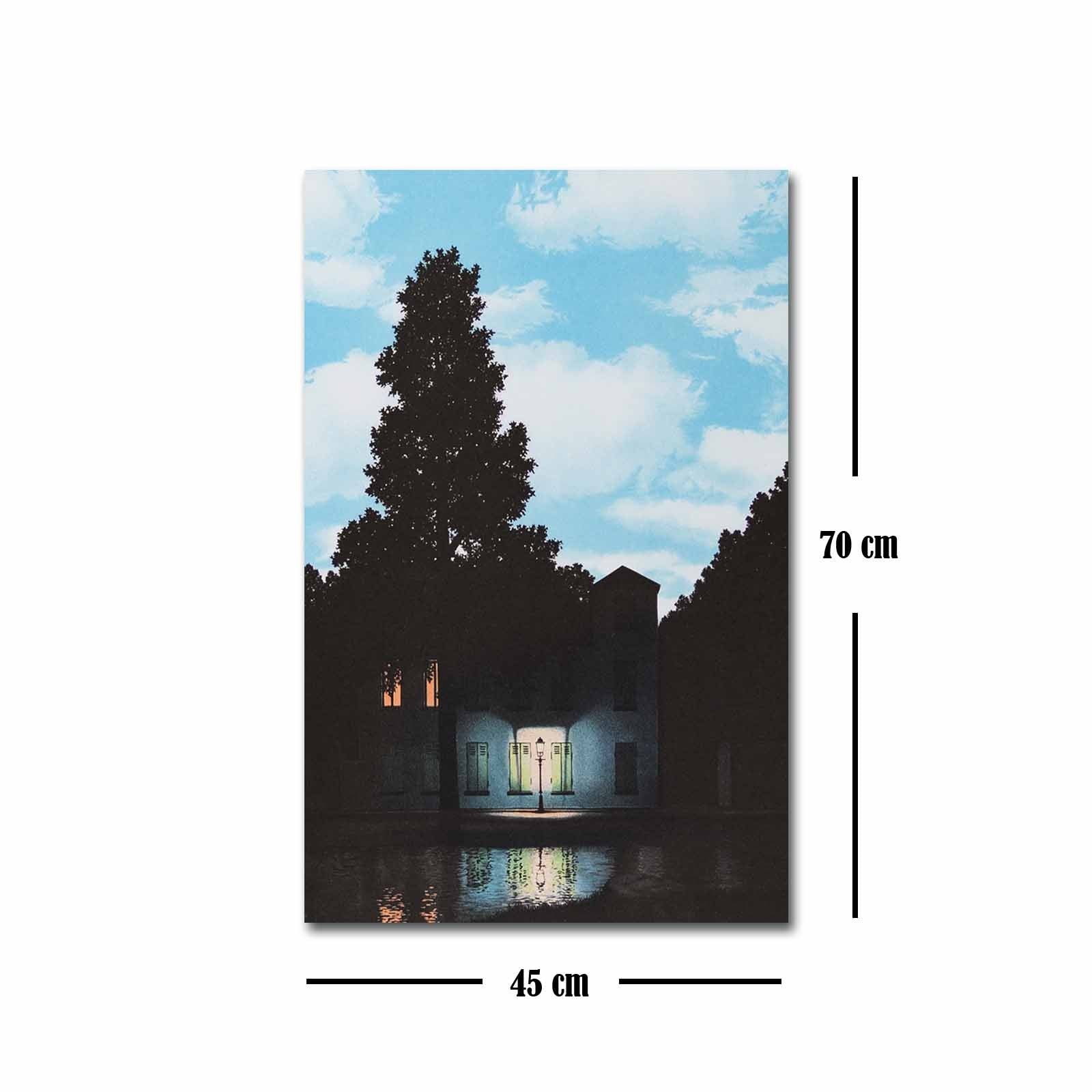 Entdecken Sie die faszinierende Welt von René Magritte mit dem FAMOUSART Bild von Wallity. Bringen Sie Farbe und Tiefe in Ihr Zuhause!