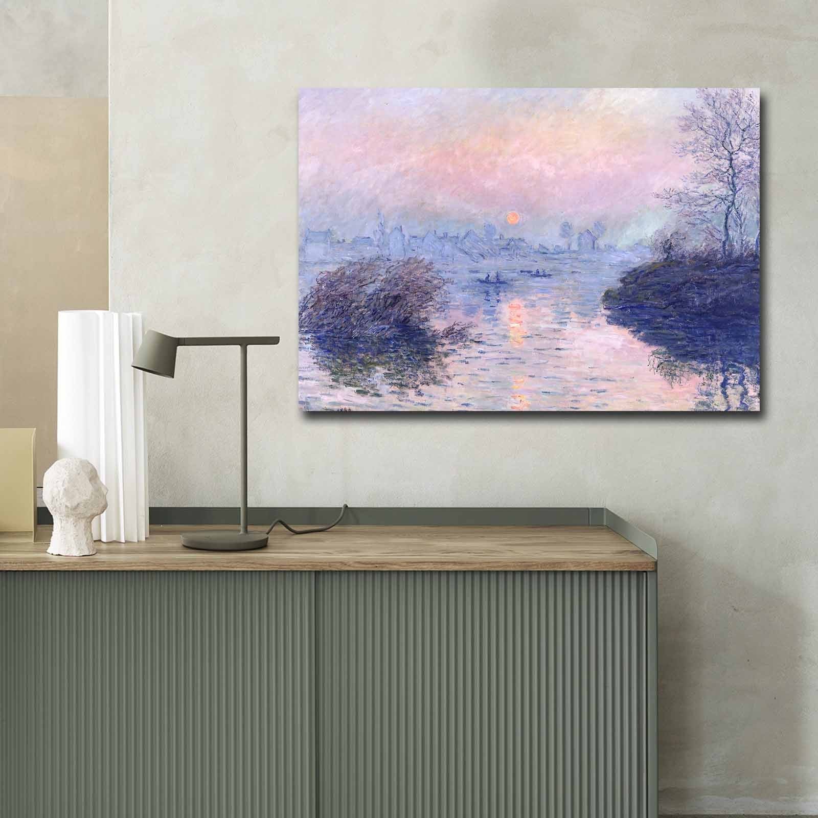 Entdecken Sie das beeindruckende Leinwandgemälde von Claude Monet in 70x100 cm, gefertigt aus 100% Wildleder. Ein zeitloses Kunstwerk für Ihr Zuhause!