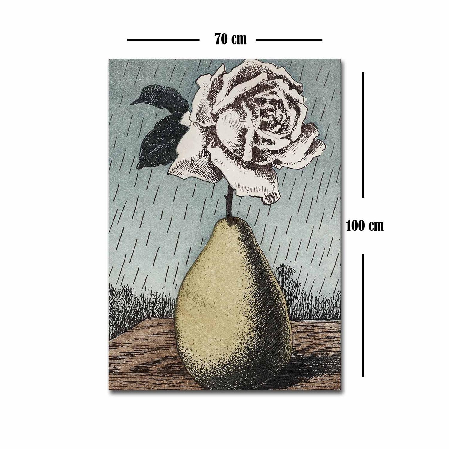 Erleben Sie die faszinierende Welt von René Magrittes "Les Moyens d'Existence 1969". Dieses mehrfarbige Leinwandgemälde von Wallity verleiht jedem Raum einen Hauch von Surrealismus.