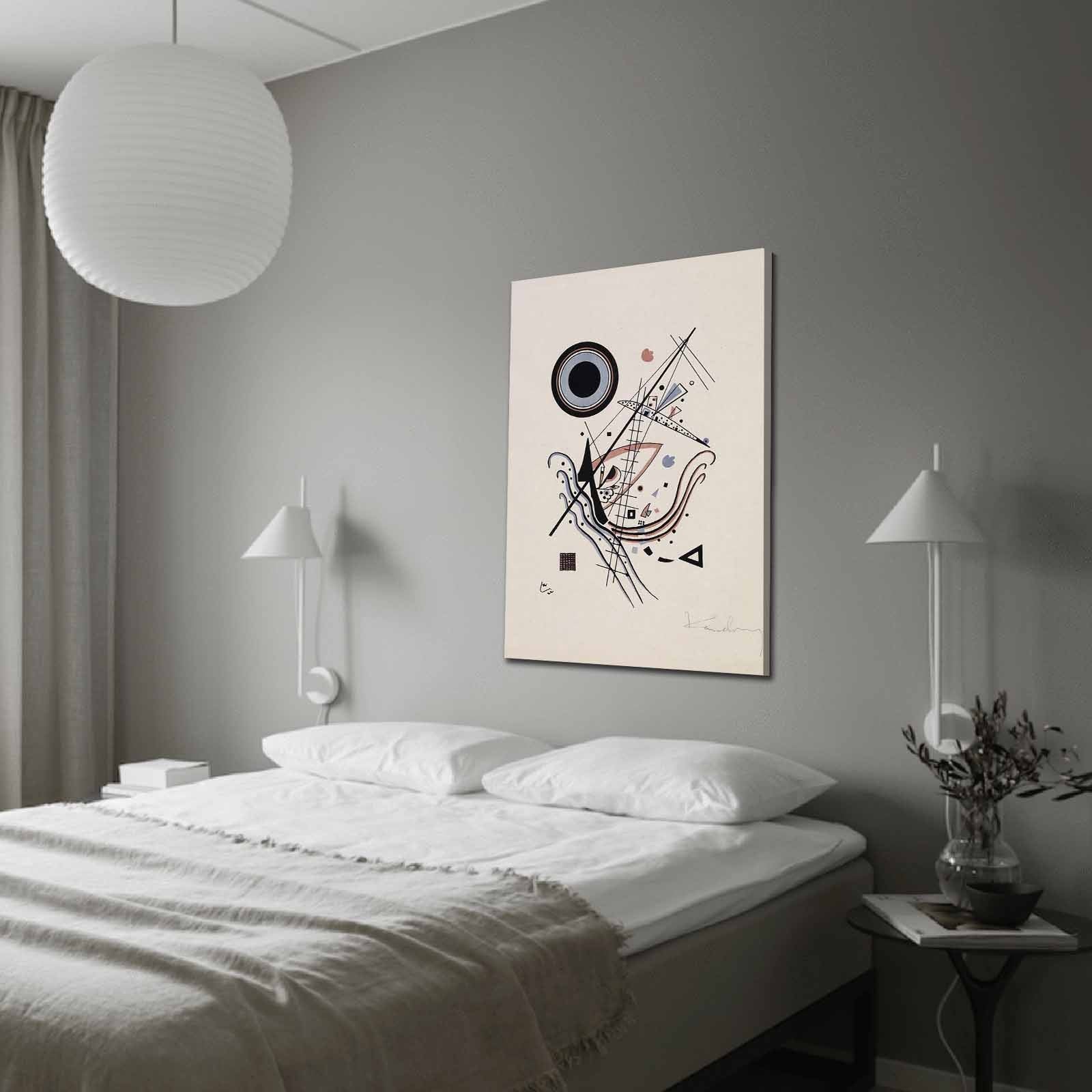 Verleihen Sie Ihrem Raum mit dem mehrfarbigen Kandinsky-Bild von Wallity einen Hauch von Kunst und Stil. Ideal für jedes Zuhause!