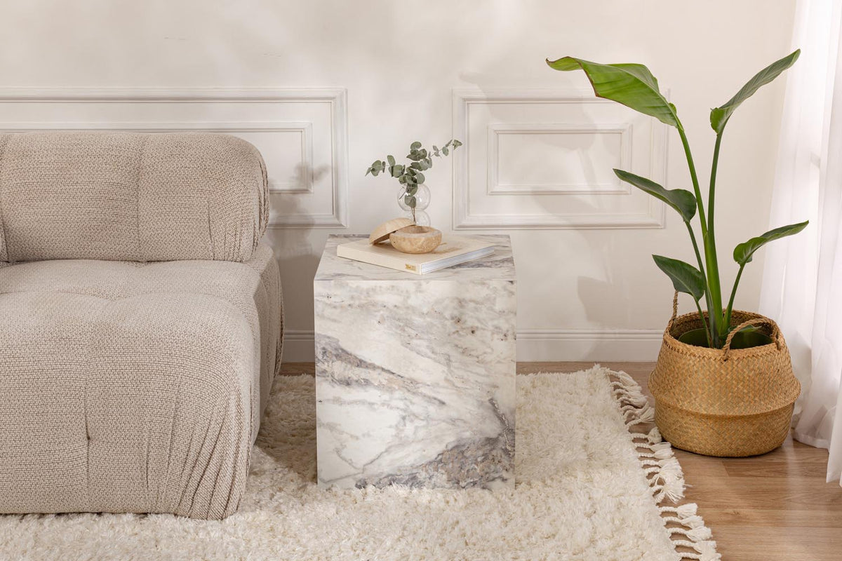 Küp Sofatisch - Freesia- Marmor in Freesia- Marmor präsentiert im Onlineshop von KAQTU Design AG. Beistelltisch ist von Nordure