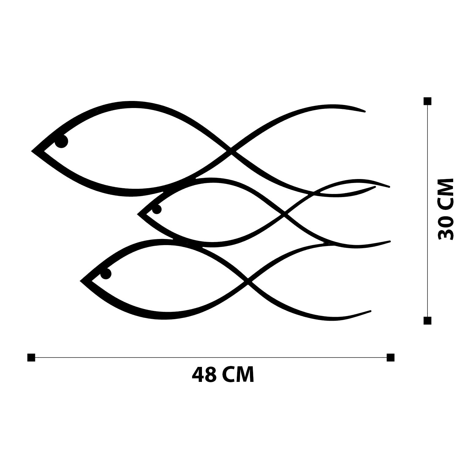 Verleihen Sie Ihrem Raum mit der eleganten Fish Wanddeko von Wallity in Schwarz einen modernen Akzent. Hochwertiges Metall und zeitloses Design.