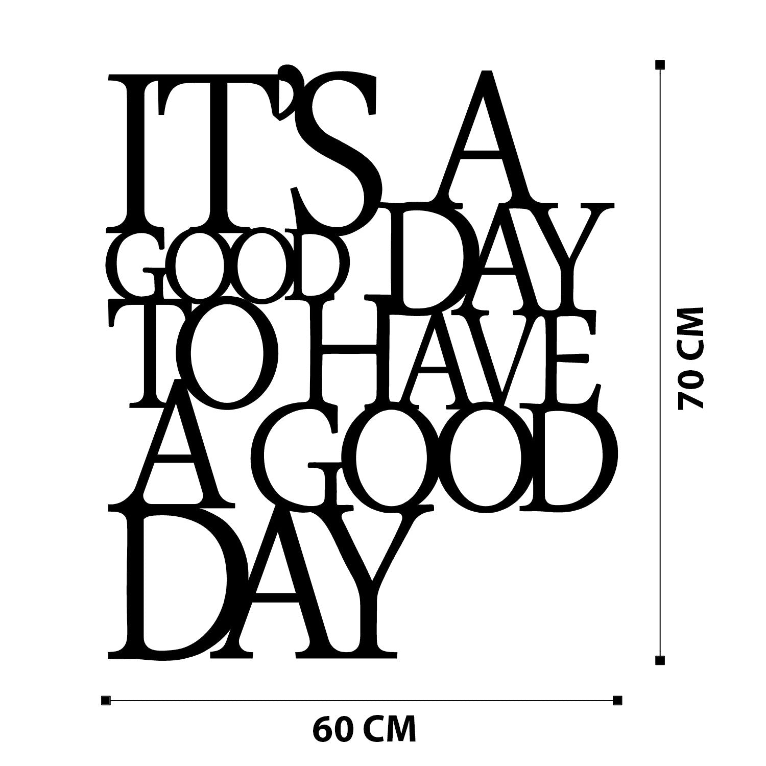 Entdecken Sie die exquisite Wanddeko "Its A Good" von Wallity. Elegantes Metall-Design, langlebig und vielseitig für jeden Raum.