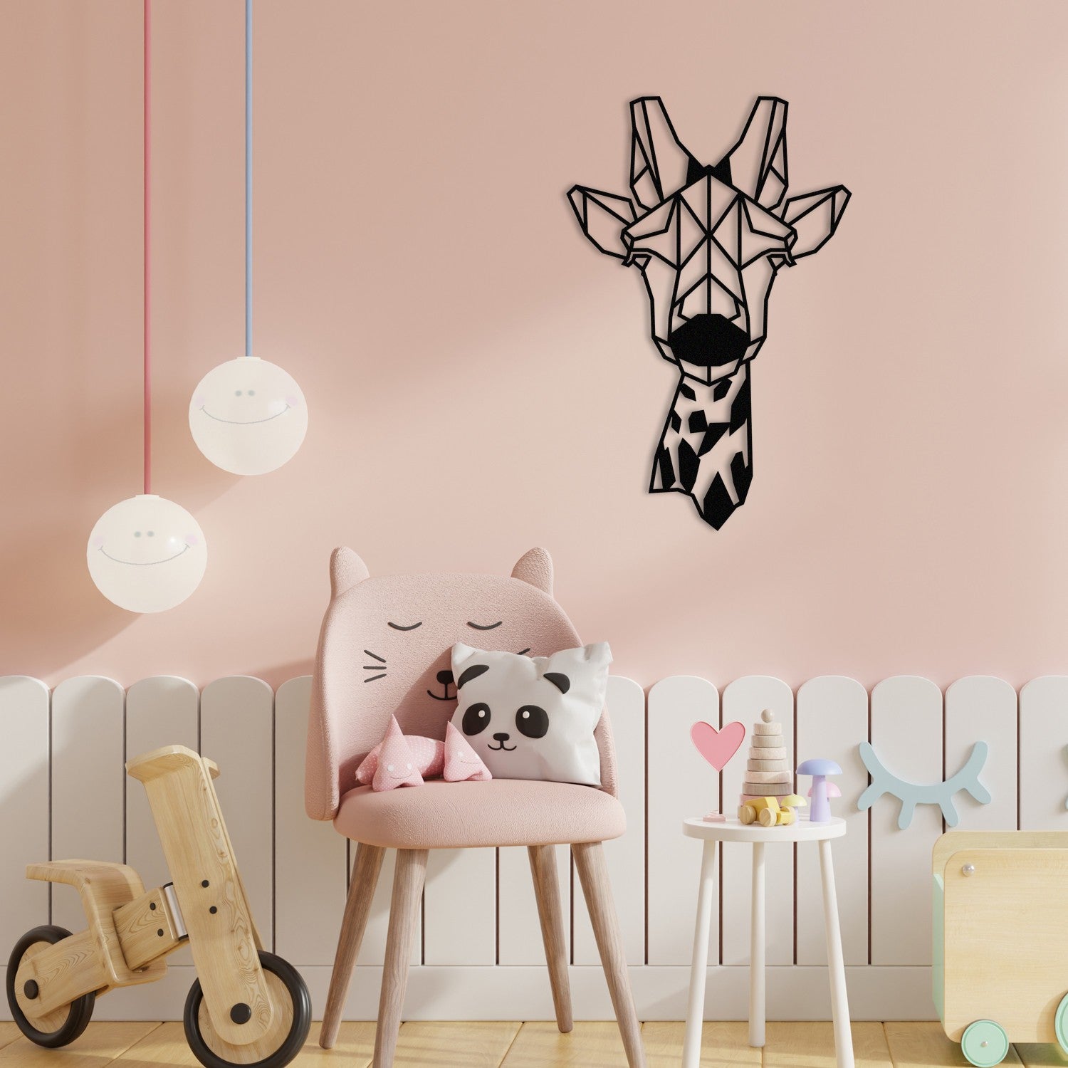 Verleihen Sie Ihrem Raum mit der Gıraffe Metal Decor Wanddeko von Wallity in Schwarz einen Hauch von Stil und Eleganz. Ein zeitloses Kunstwerk!