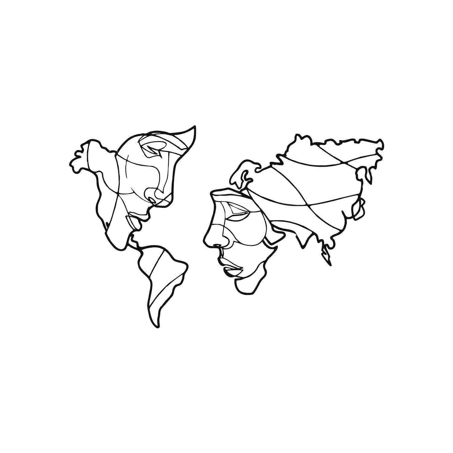 Entdecken Sie die Suret Two Wanddeko von Wallity in Schwarz – ein stilvolles Metallkunstwerk, das jeden Raum mit Eleganz und Kreativität bereichert.